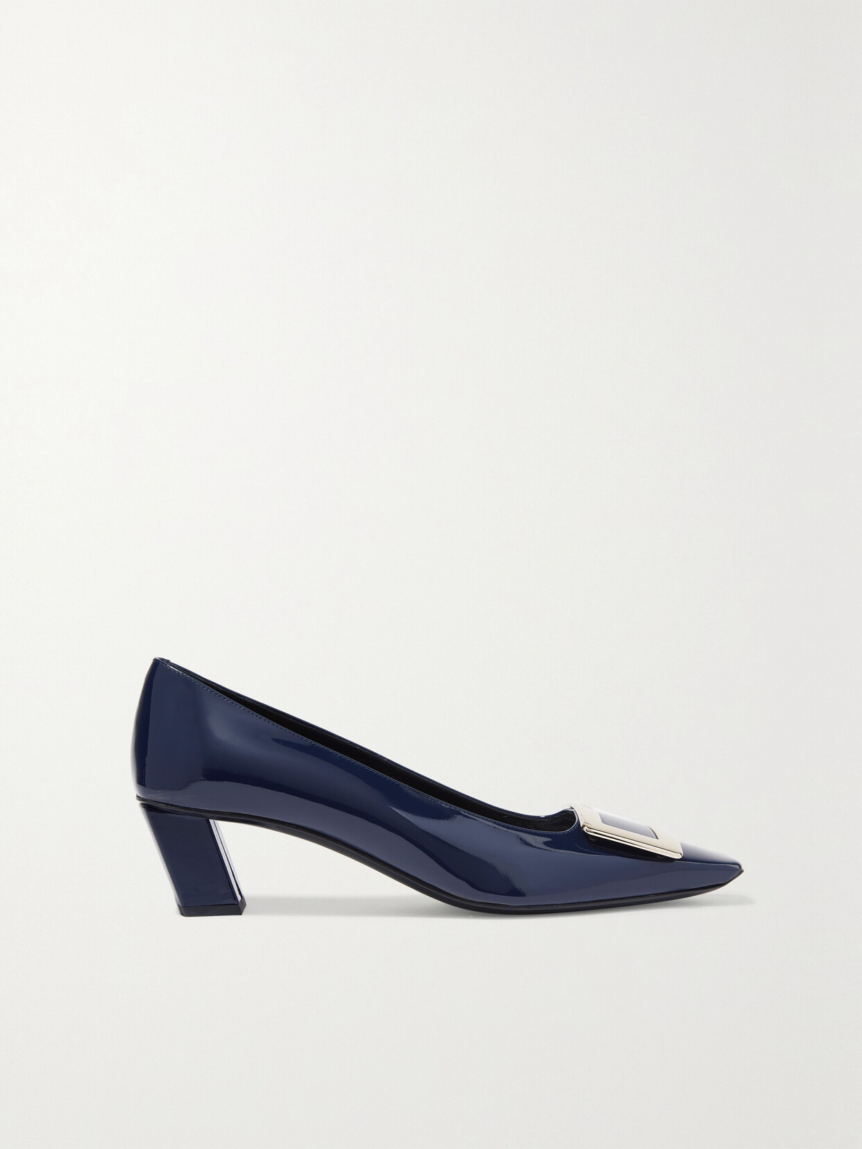 Roger Vivier - Belle Vivier Patent-leather Pumps - Navy 22 Awaiting product image