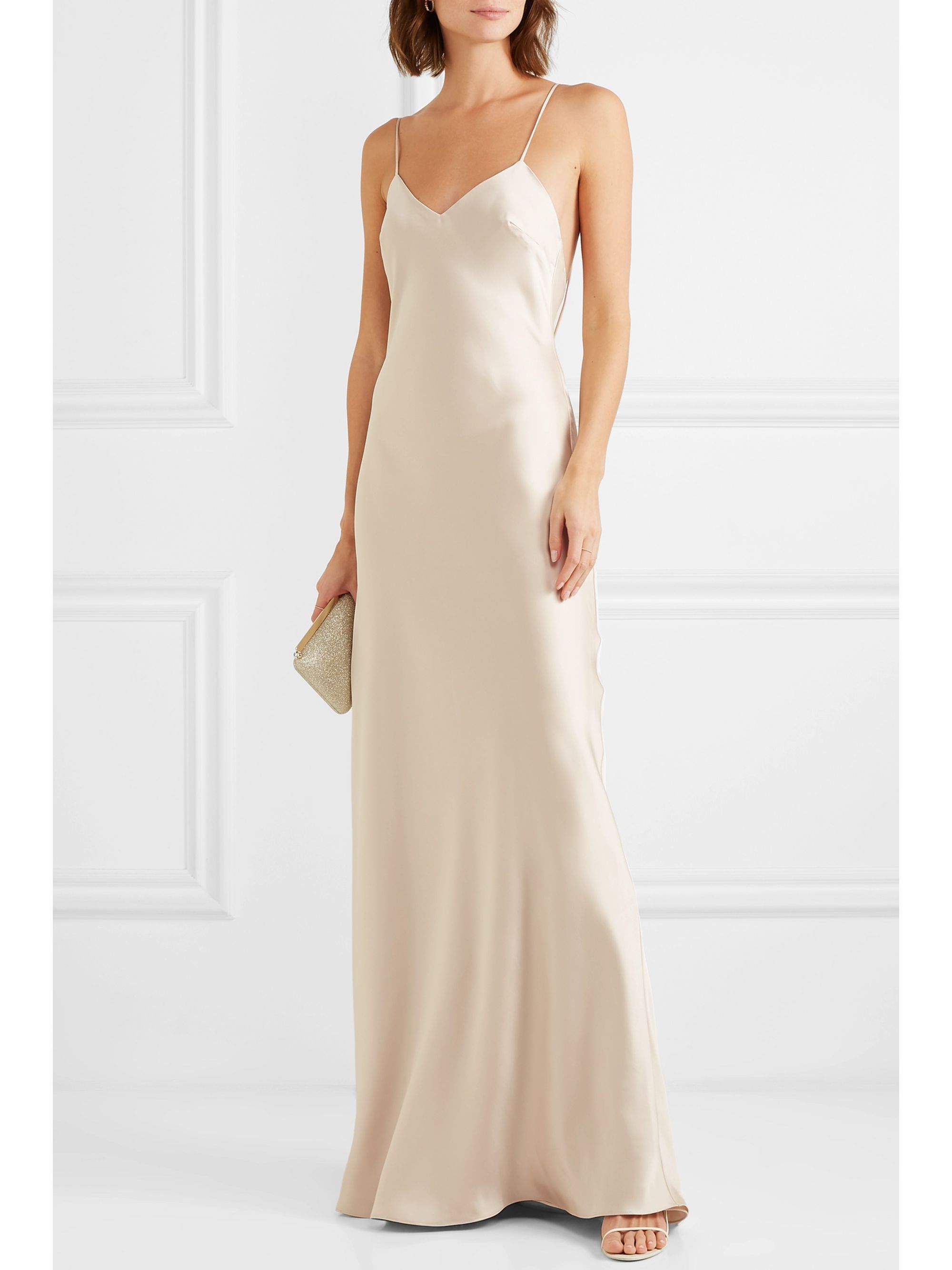 Neutral satin dress Clearance