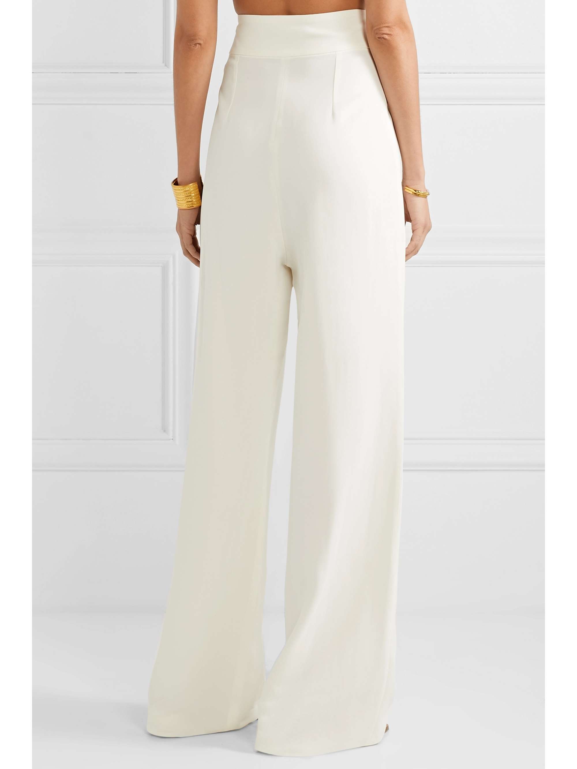 ADRIANA DEGREAS Crepe wide-leg pants