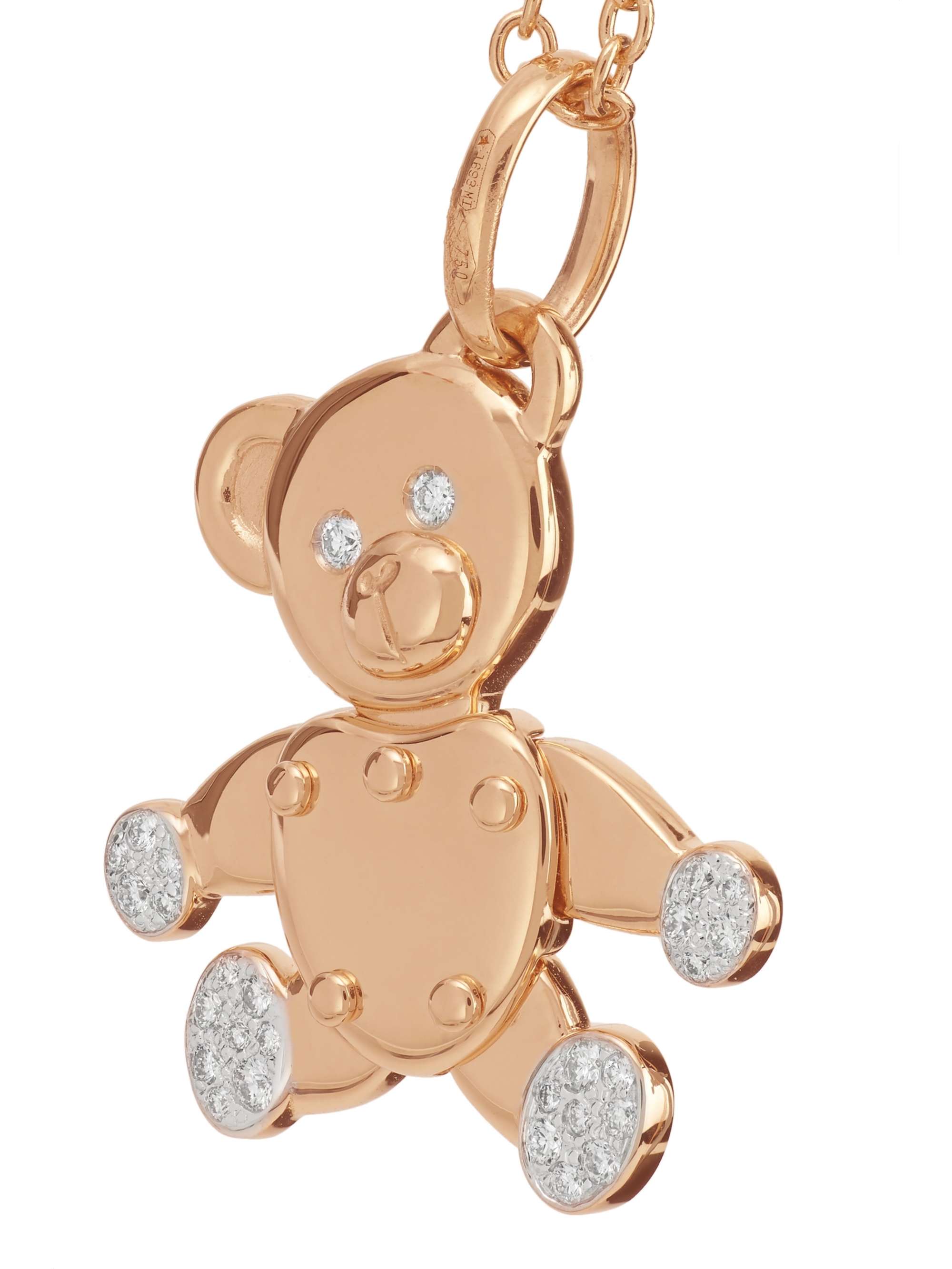 POMELLATO Orsetto medium 18-karat rose gold diamond necklace