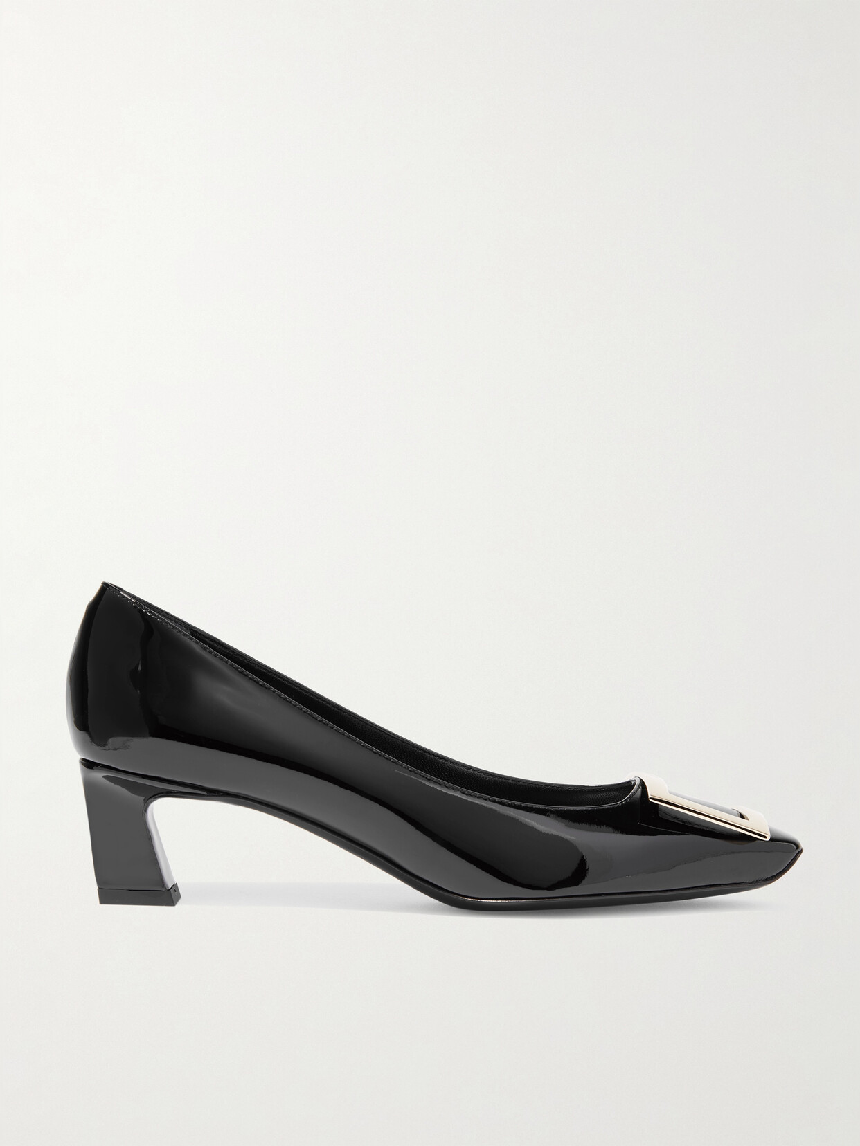 Shop Roger Vivier Decollete Trompette Patent-leather Pumps In Black