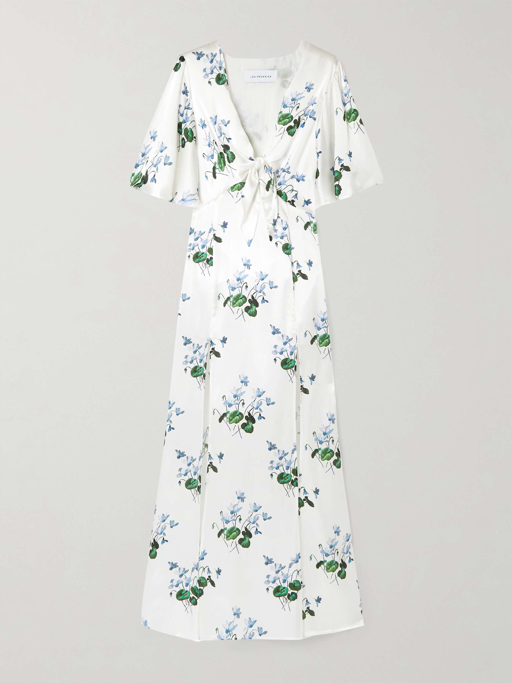white silk maxi dress