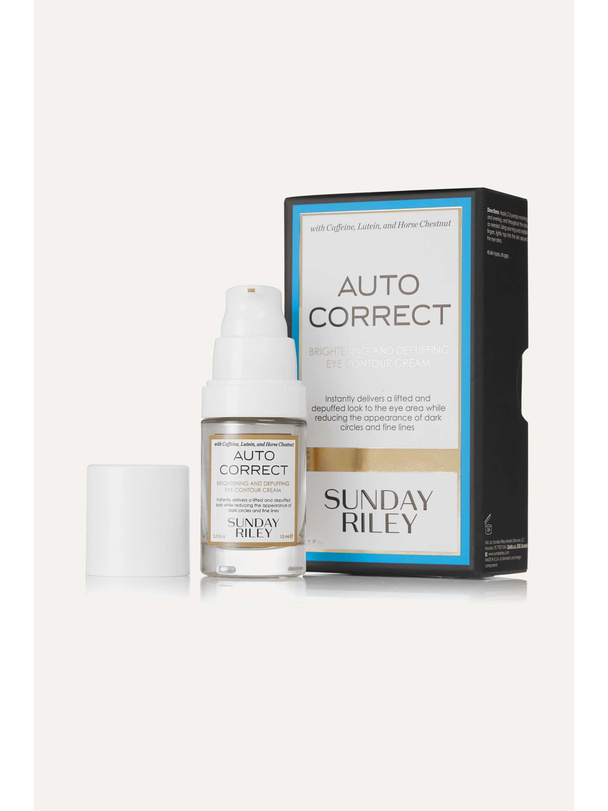 SUNDAY RILEY Autocorrect Brightening and Depuffing Eye Contour Cream, 15ml