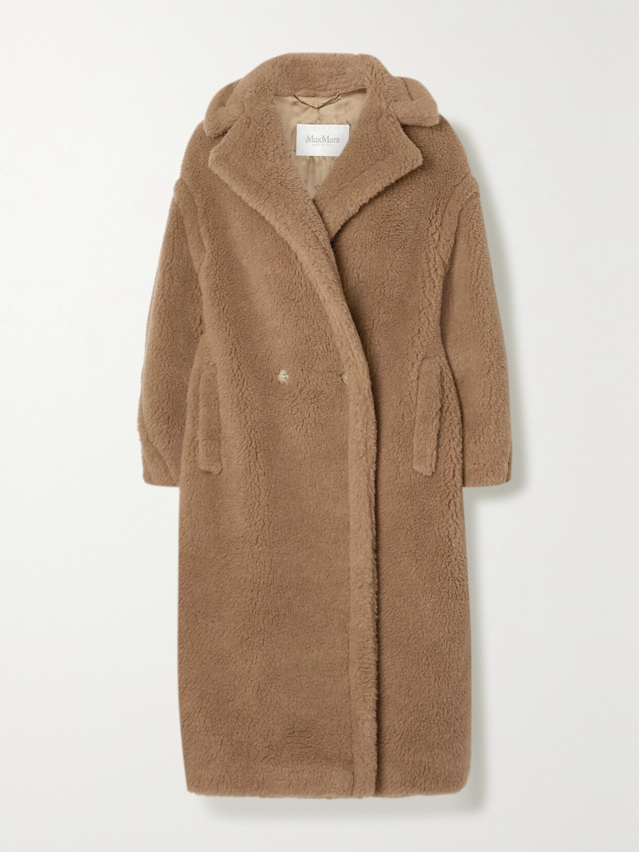 Shop Max Mara Teddy Bear Icon Oversized Camel Hair And Silk-blend Coat In Brown