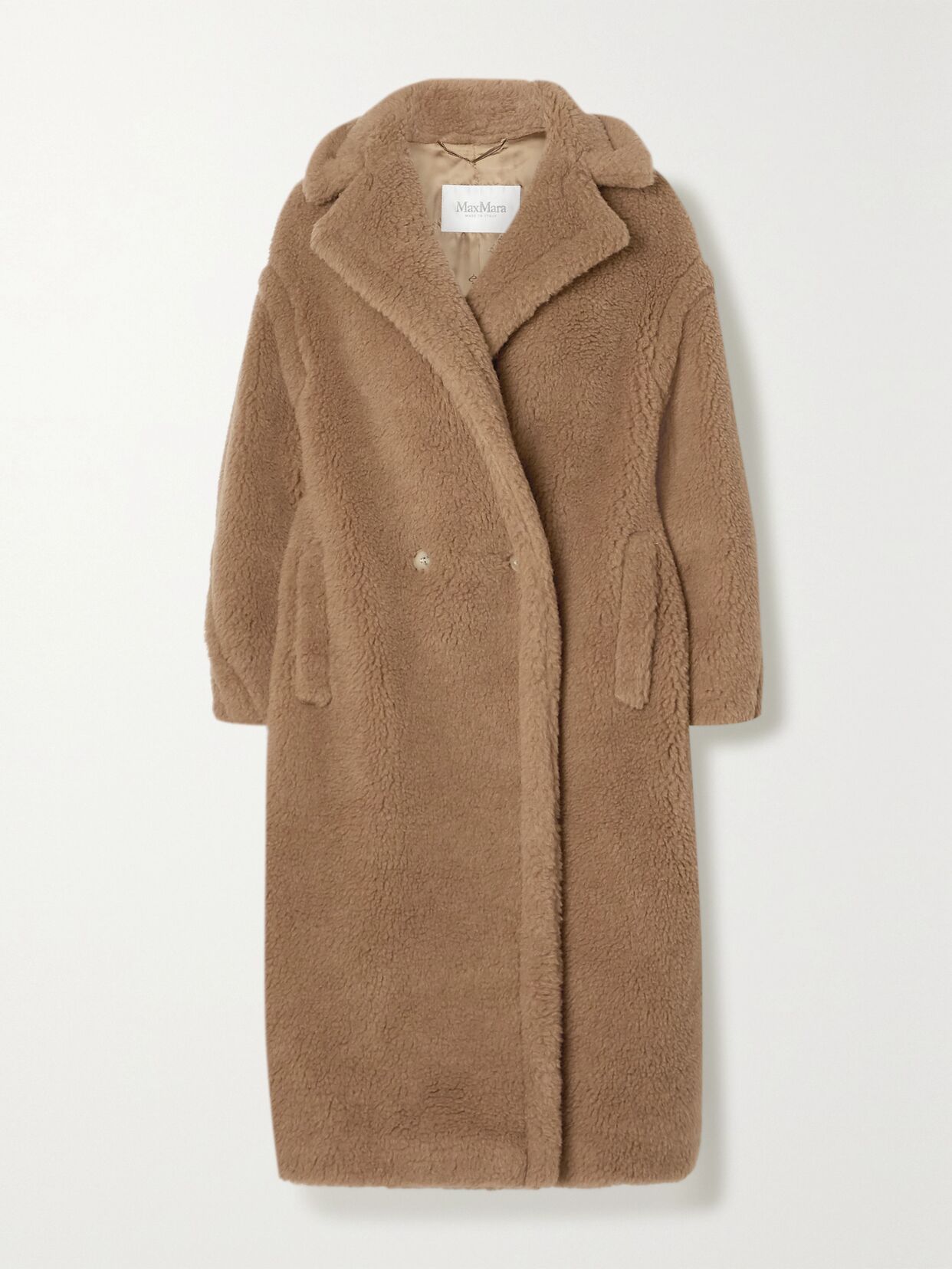 Teddy Bear Icon oversized camel-hair and silk-blend coat