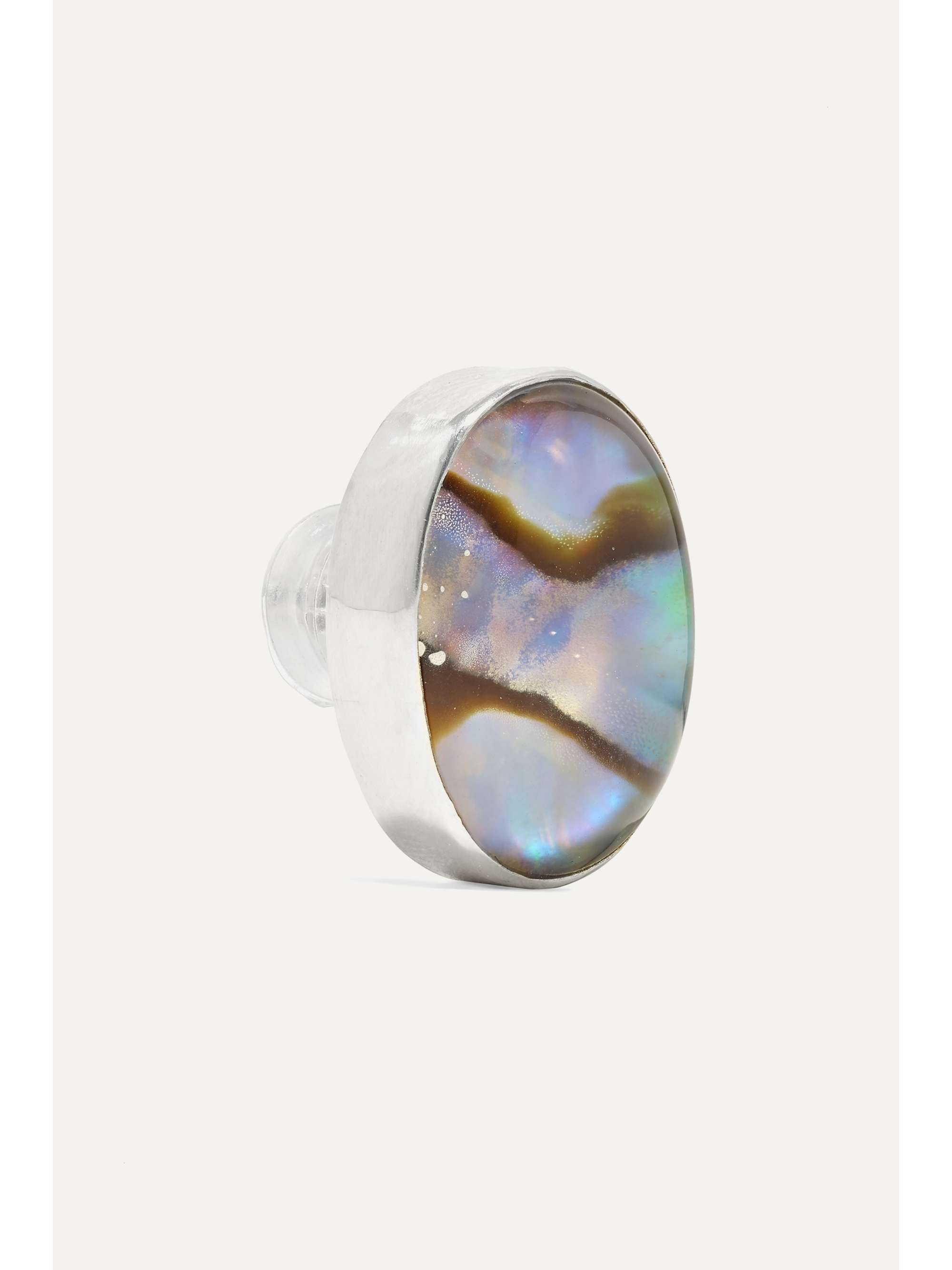 MELISSA JOY MANNING + NET SUSTAIN Ohrringe aus Sterlingsilber mit Muscheln und Quarzen