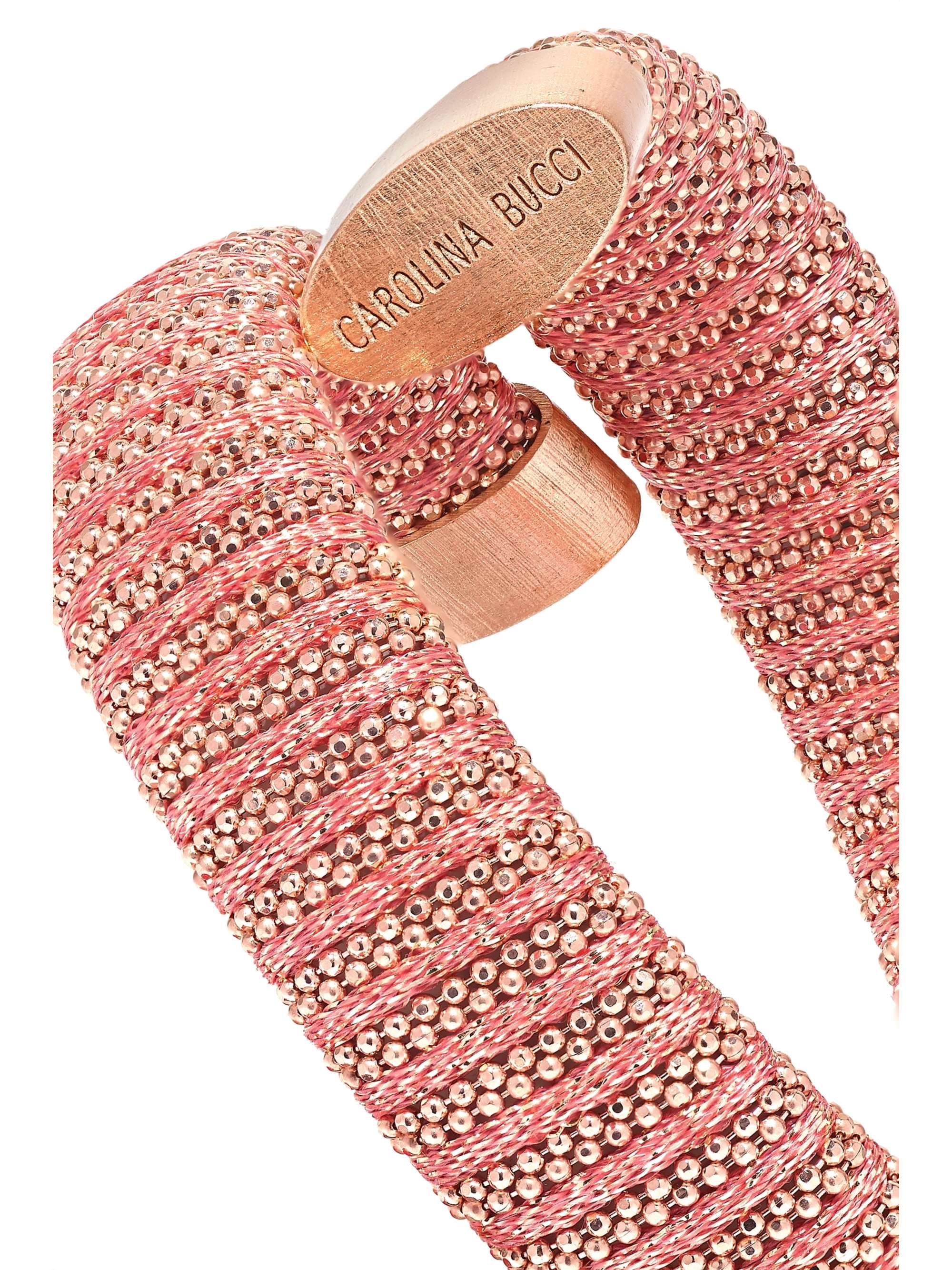 CAROLINA BUCCI Caro rose gold-plated and cotton bracelet