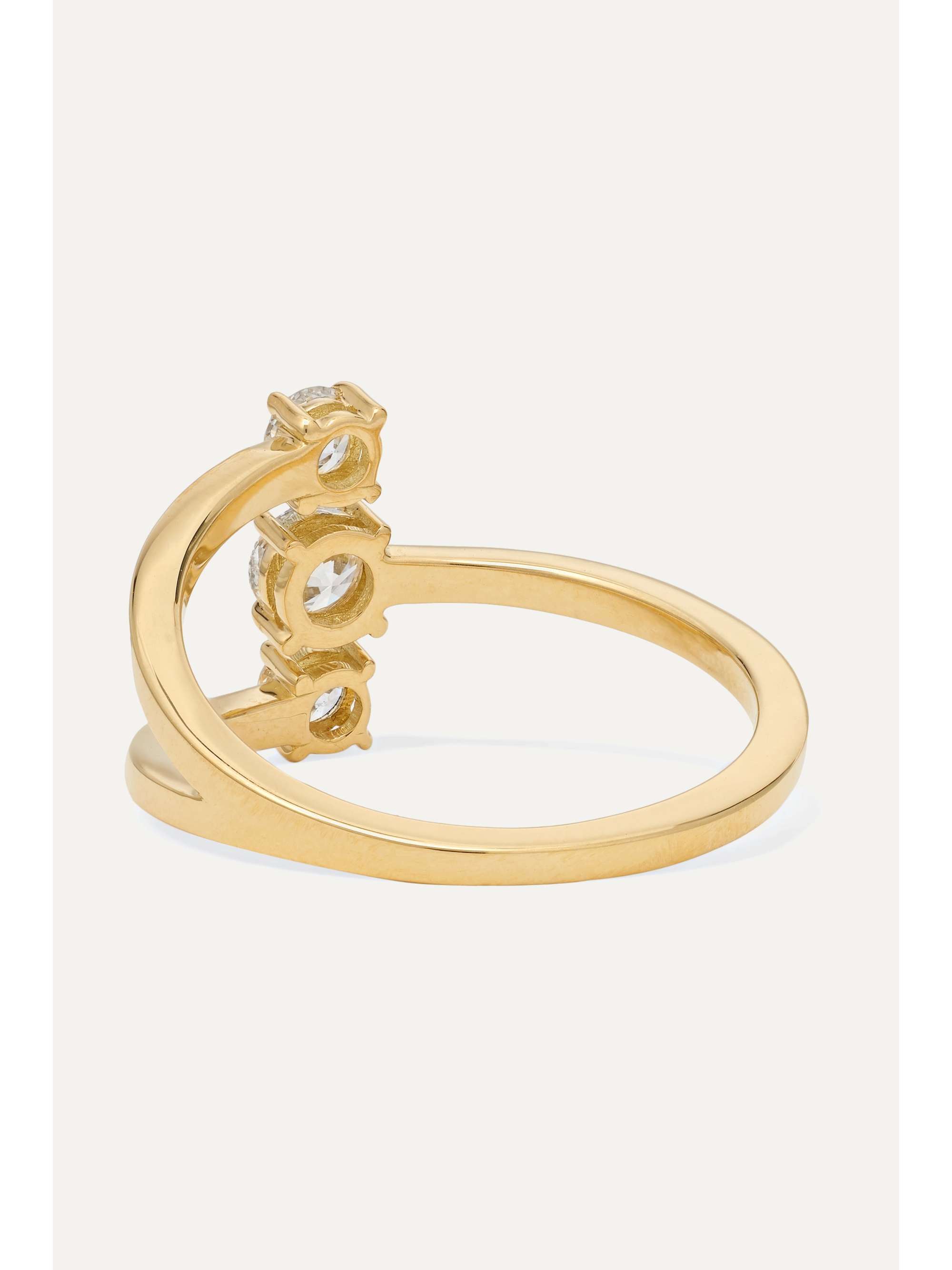 MELISSA KAYE Aria Moon small 18-karat gold diamond ring