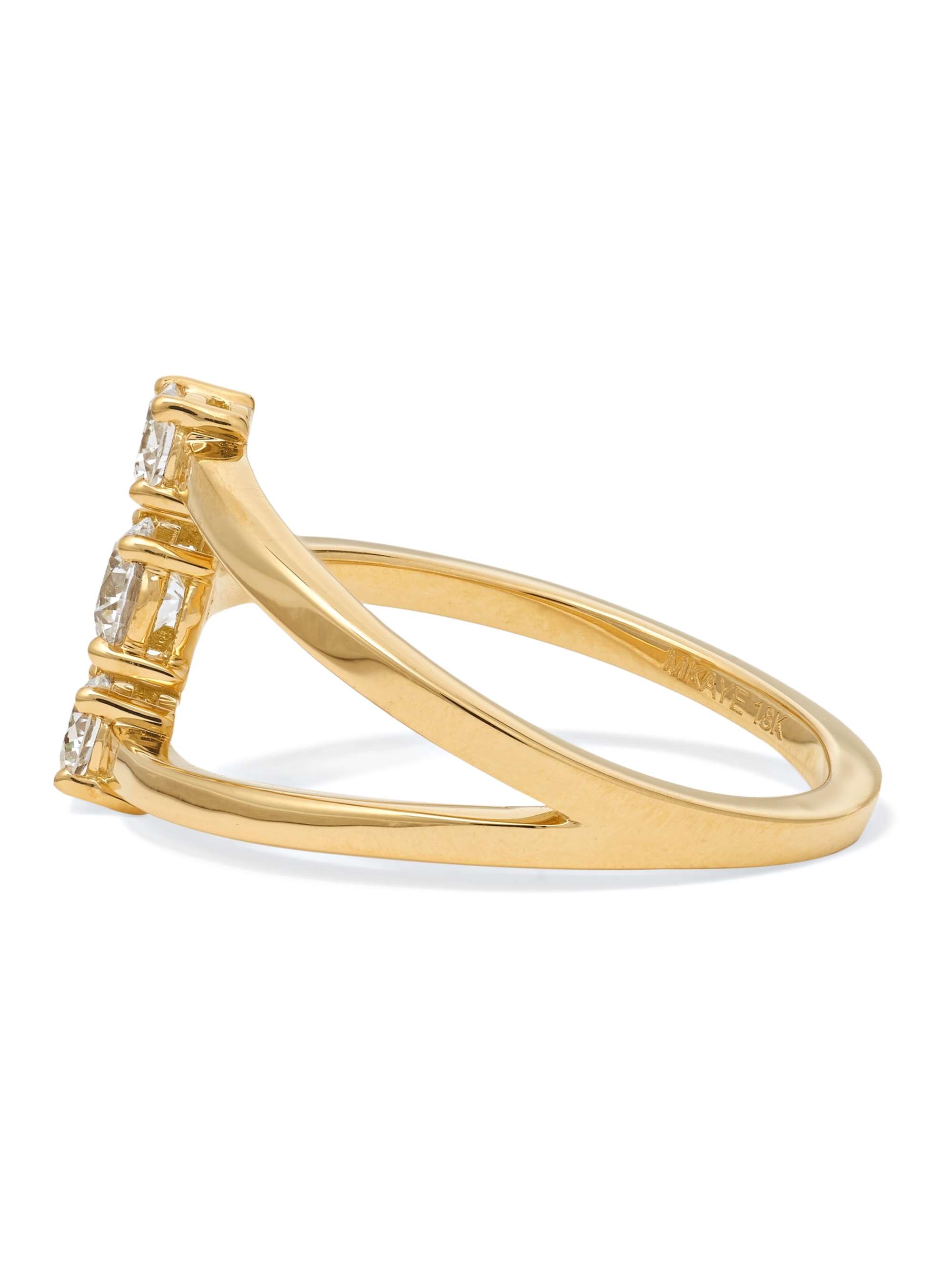 MELISSA KAYE Aria Moon small 18-karat gold diamond ring