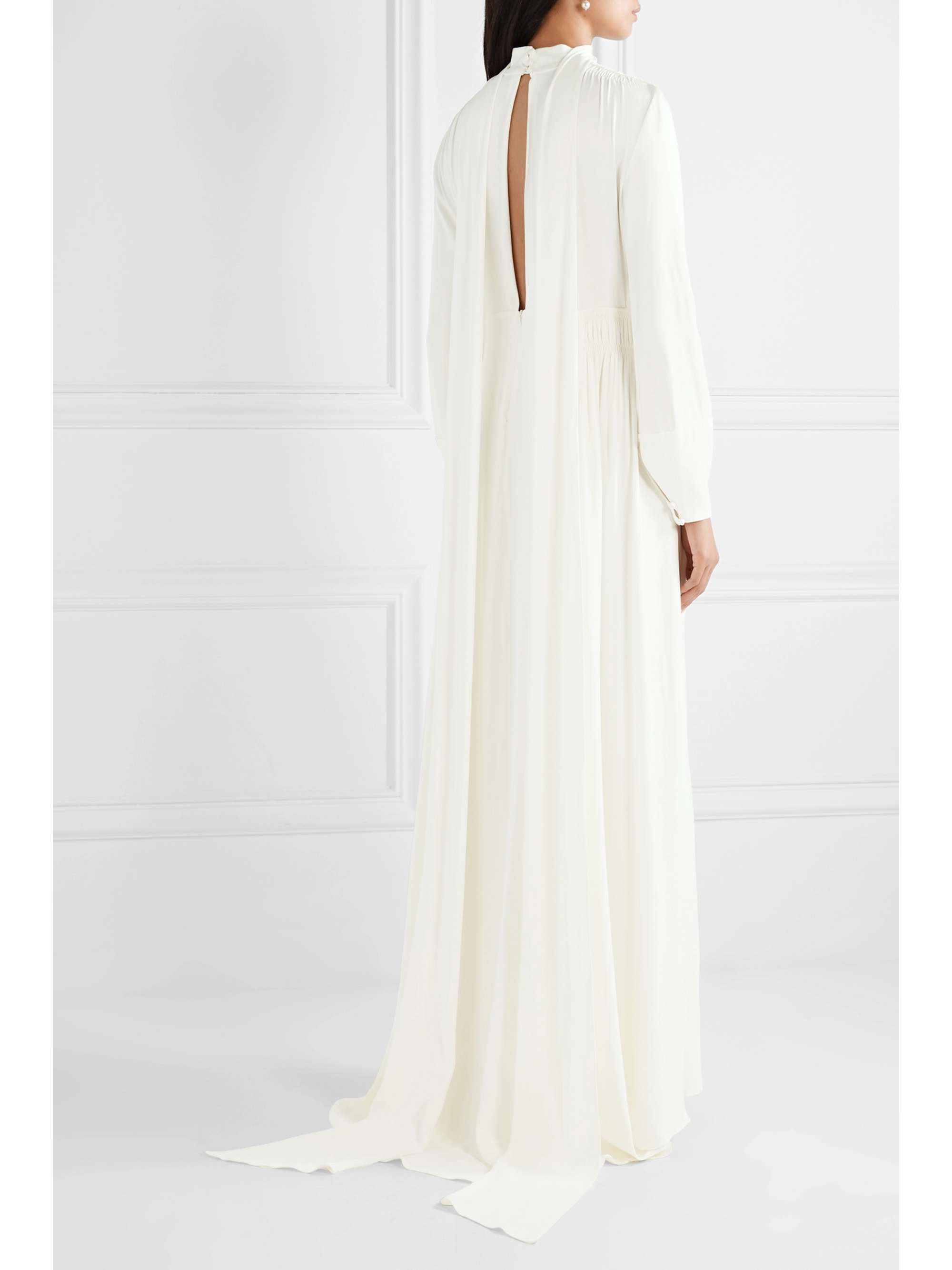 VANESSA COCCHIARO The Ada smocked satin gown