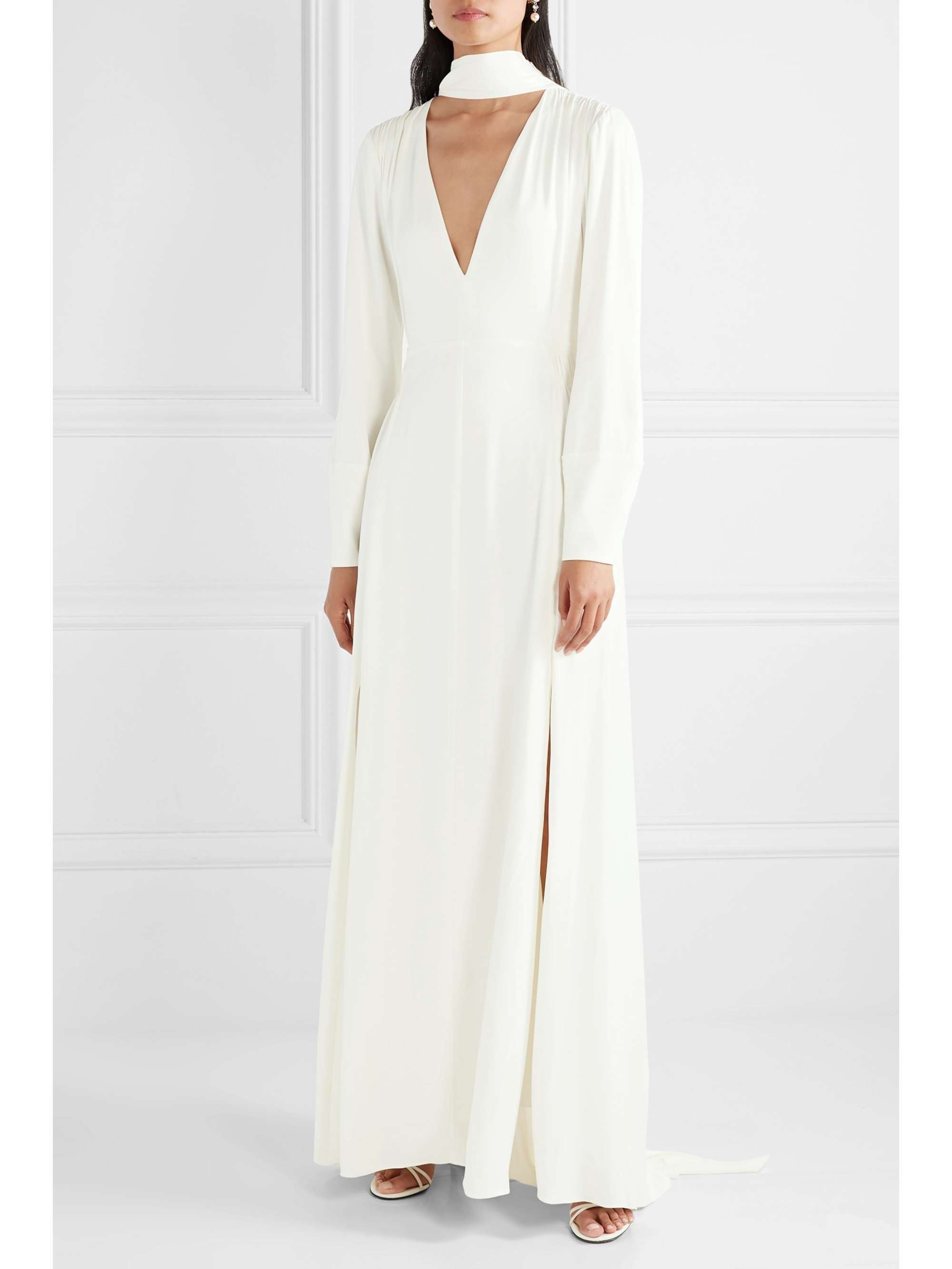 VANESSA COCCHIARO The Ada smocked satin gown