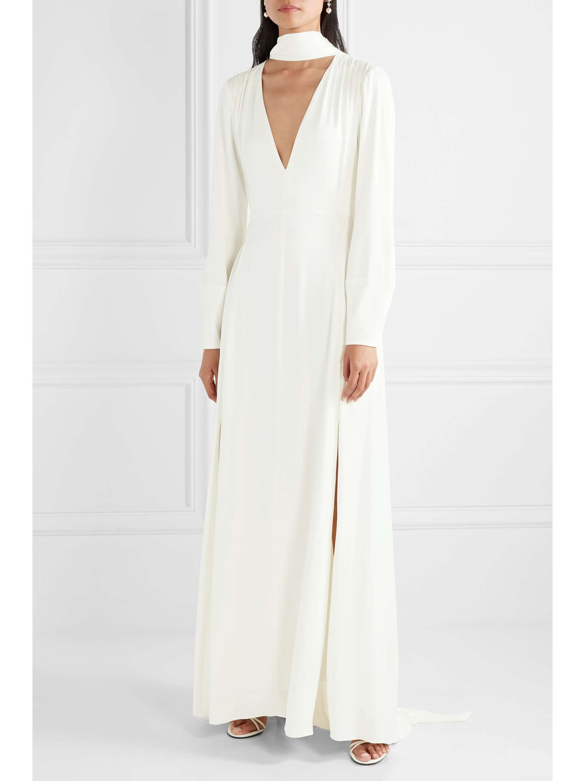 VANESSA COCCHIARO The Ada smocked satin gown | NET-A-PORTER