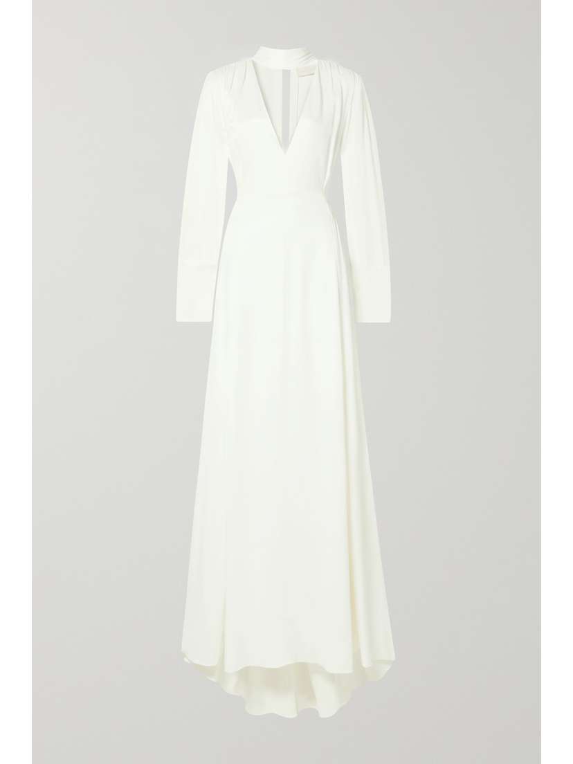 VANESSA COCCHIARO The Ada Smocked Satin Gown