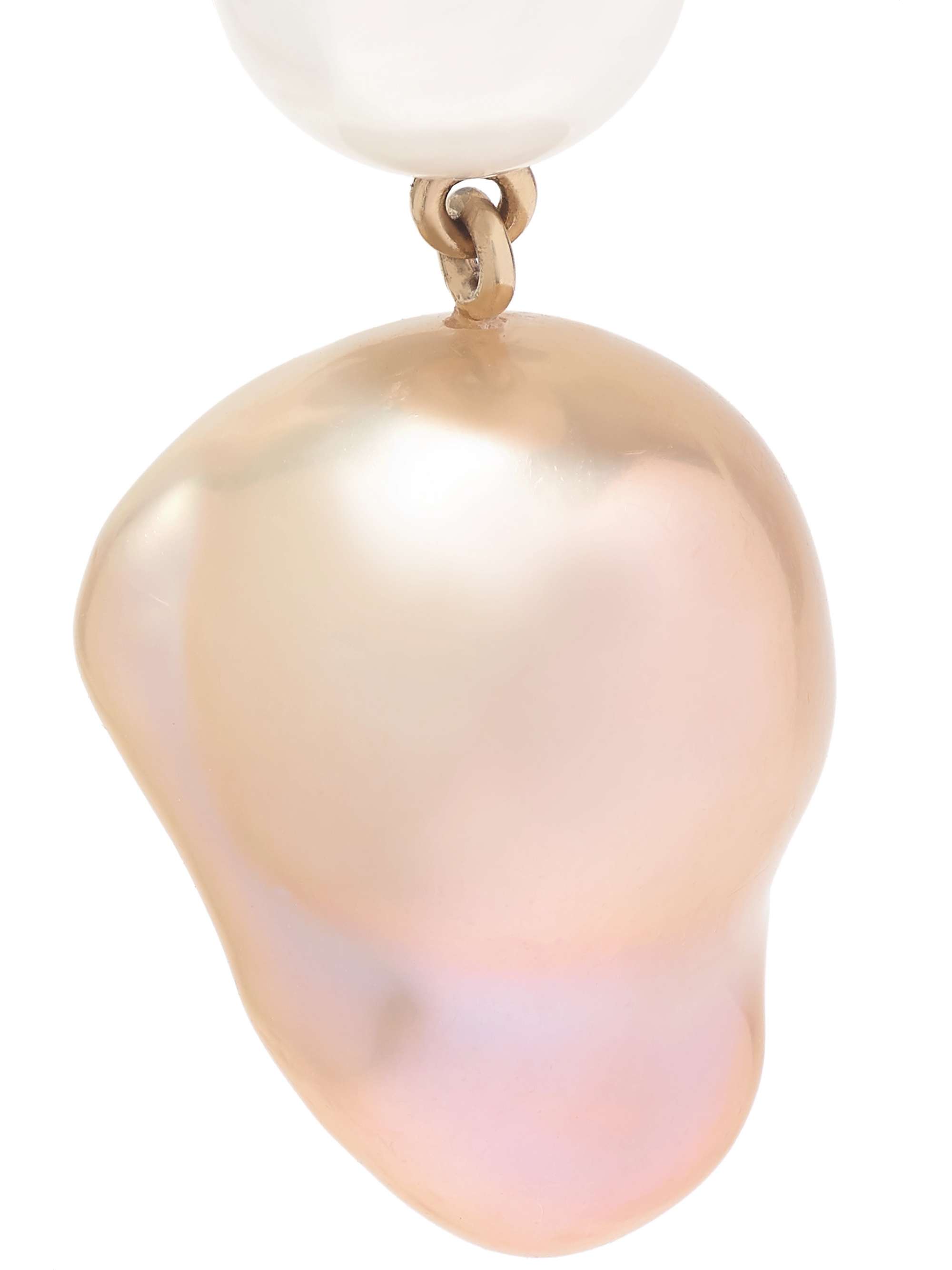 SOPHIE BILLE BRAHE Venus Rose 14-karat gold pearl earrings