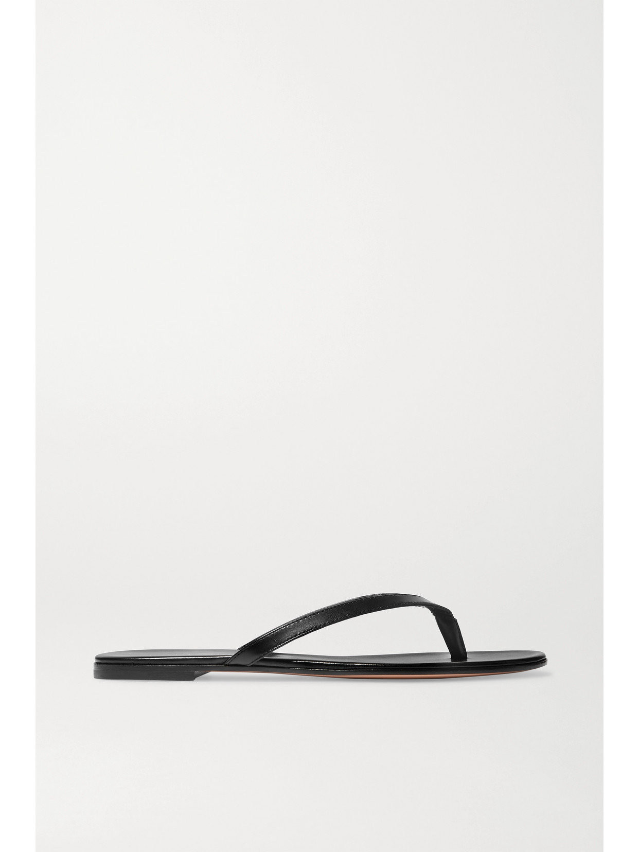 Gianvito Rossi Calypso Leather Thong Sandals In Black
