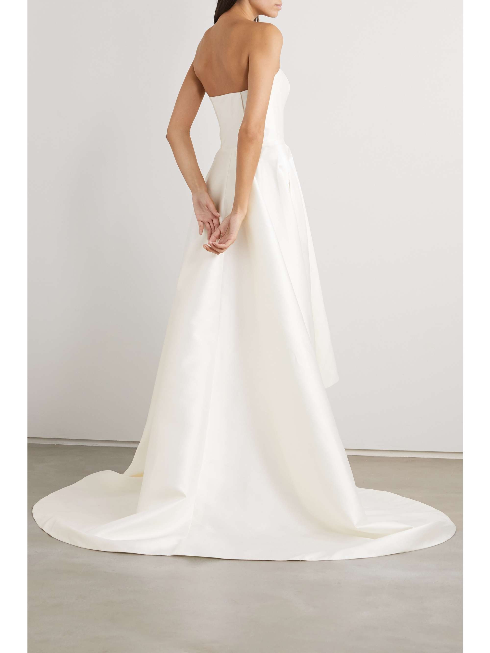 HALFPENNY LONDON Jackson trägerlose, asymmetrische Robe aus Duchesse-Satin