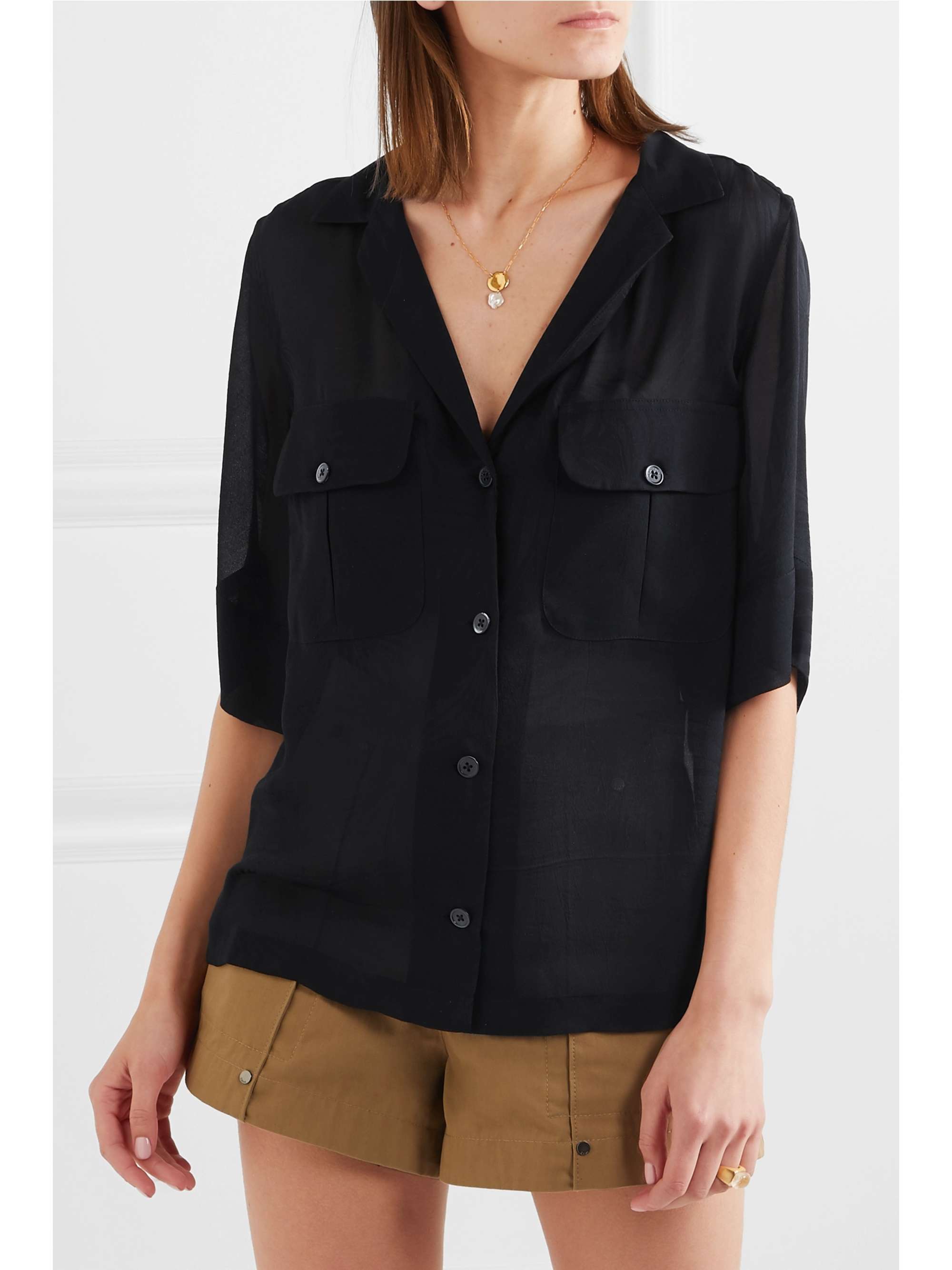 EQUIPMENT Parnella silk-jacquard shirt