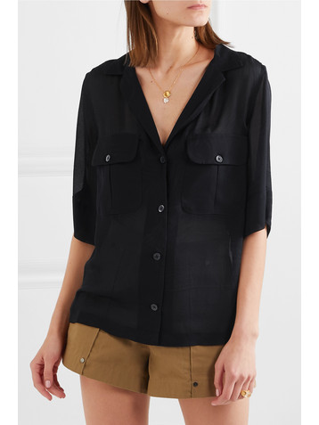 Equipment Parnella silk-jacquard shirt