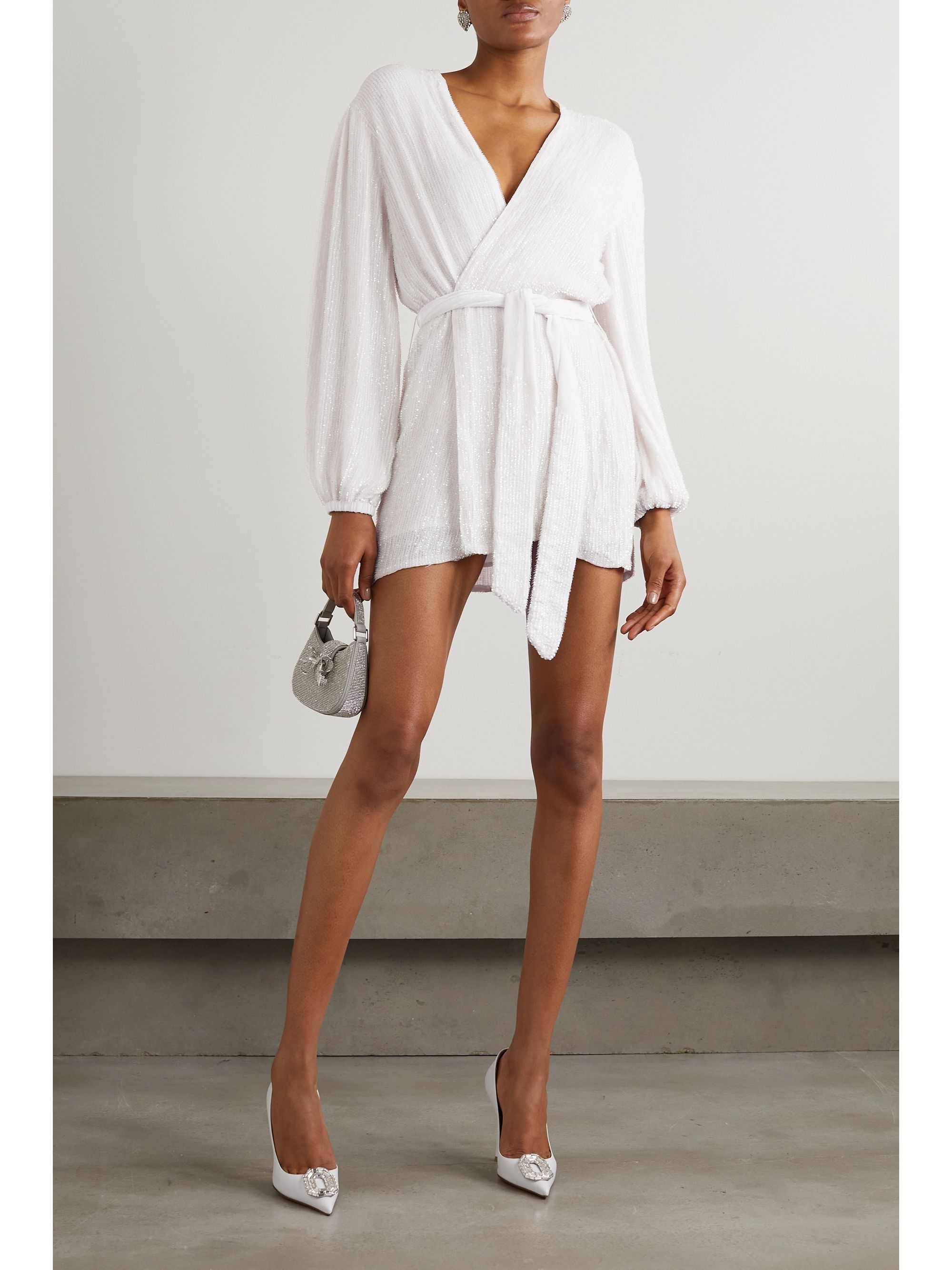 white dress wrap