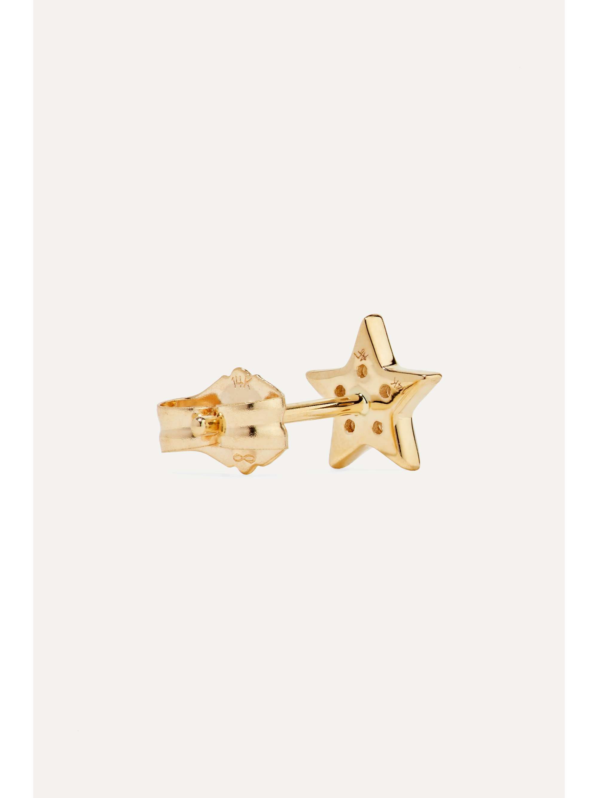 ANDREA FOHRMAN Mini Star 14-karat gold diamond earring