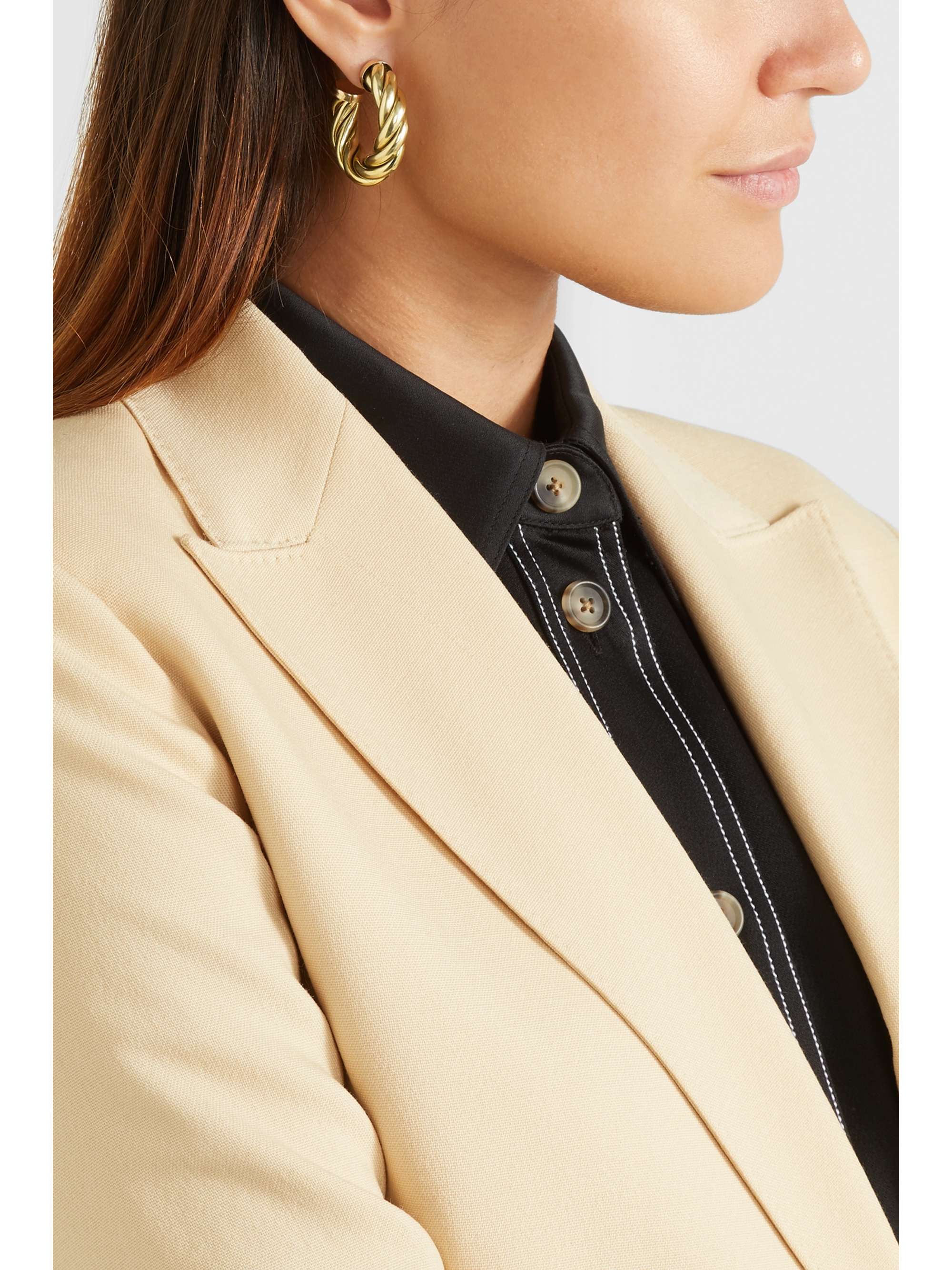 LAURA LOMBARDI Spira gold-tone hoop earrings