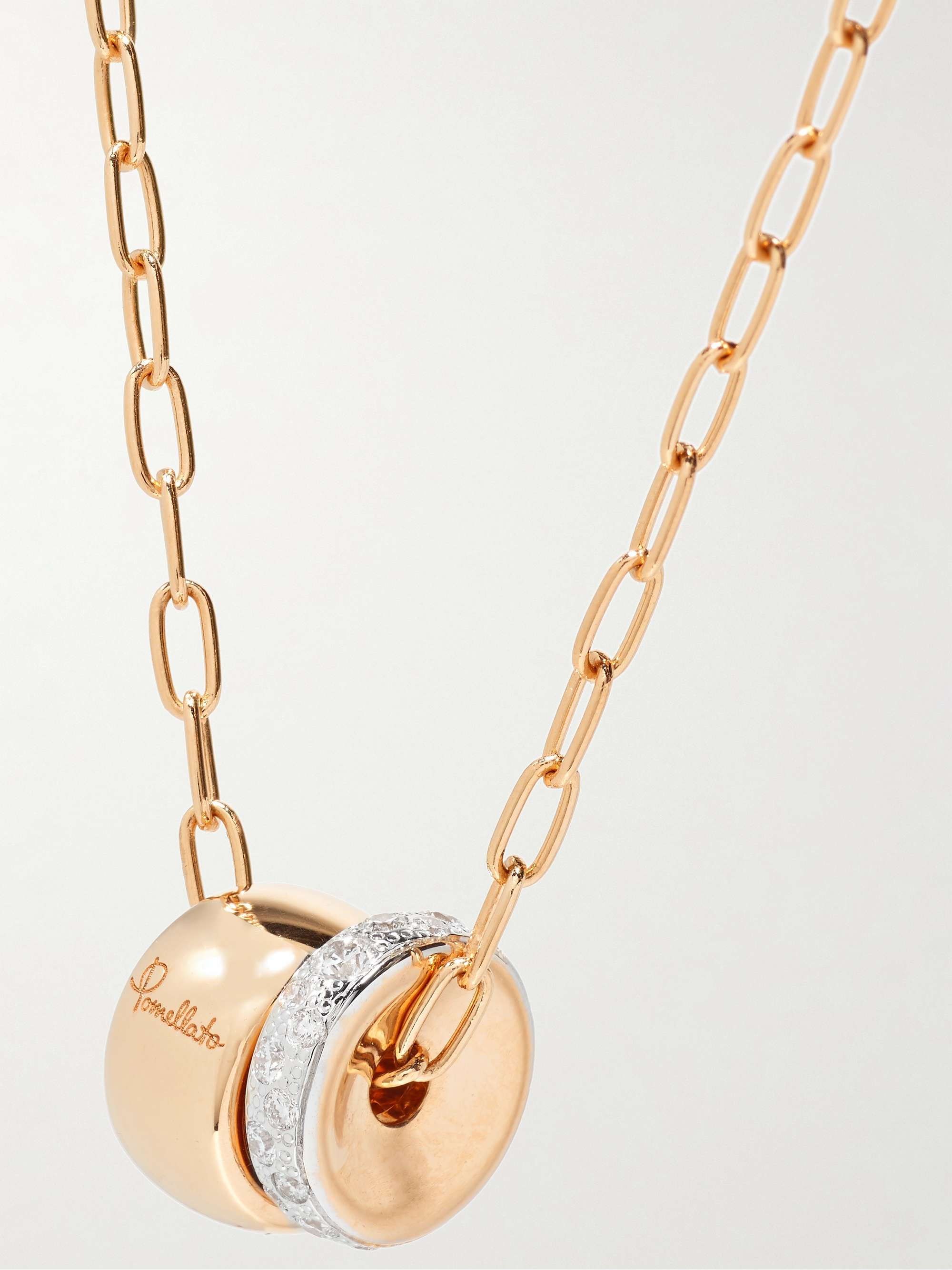 POMELLATO Iconica 18-karat rose gold diamond necklace