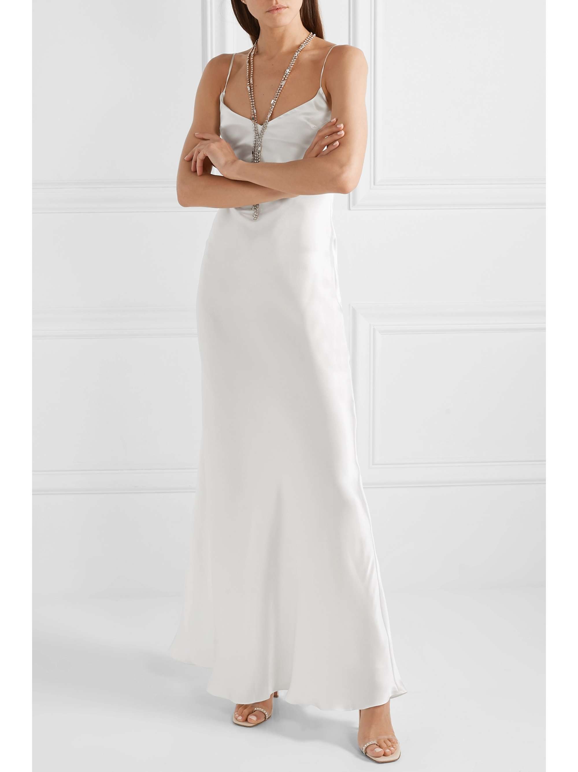 RASARIO Silk-satin gown