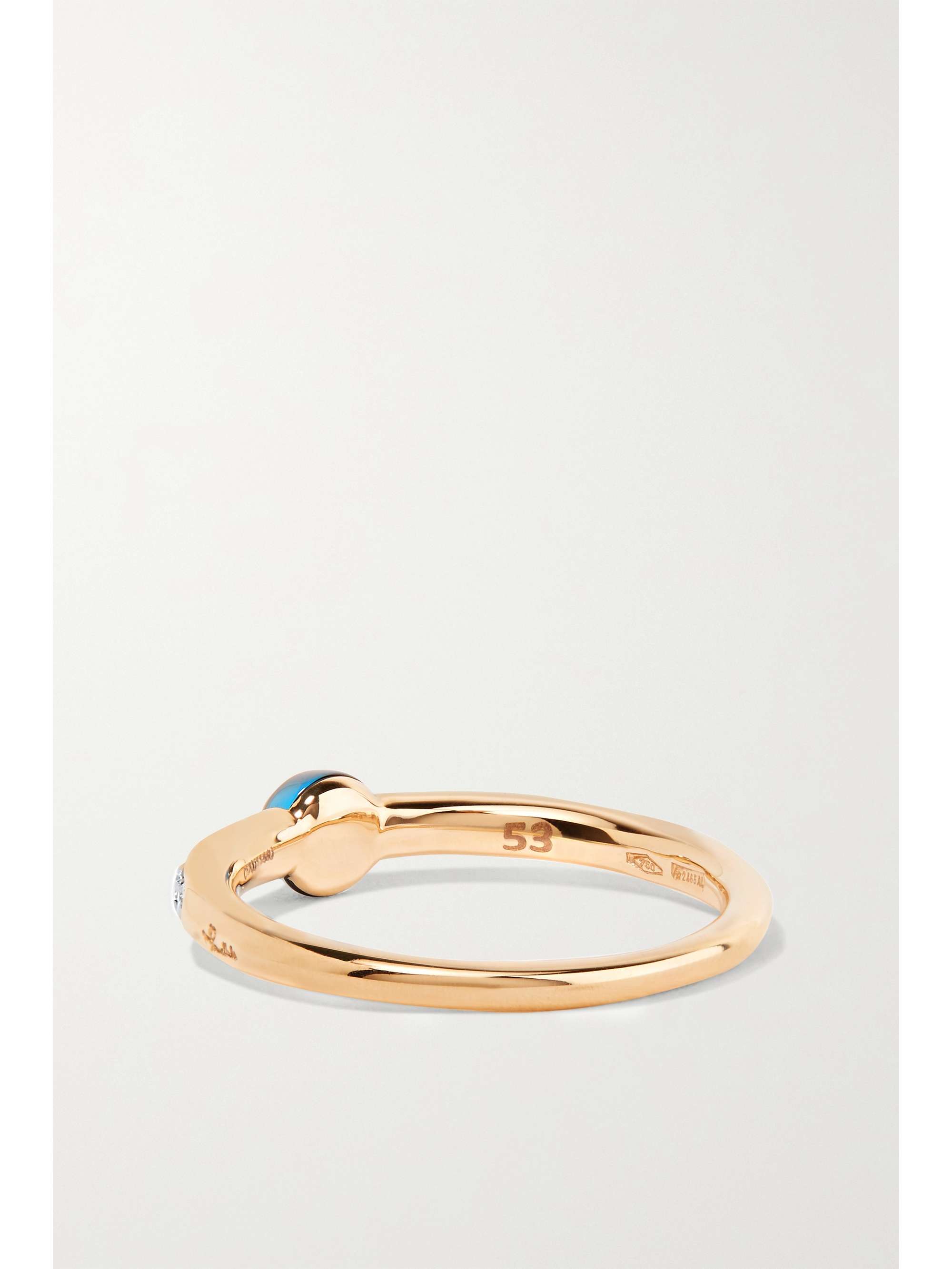 POMELLATO M'ama non M'ama 18-karat rose gold, diamond and topaz ring
