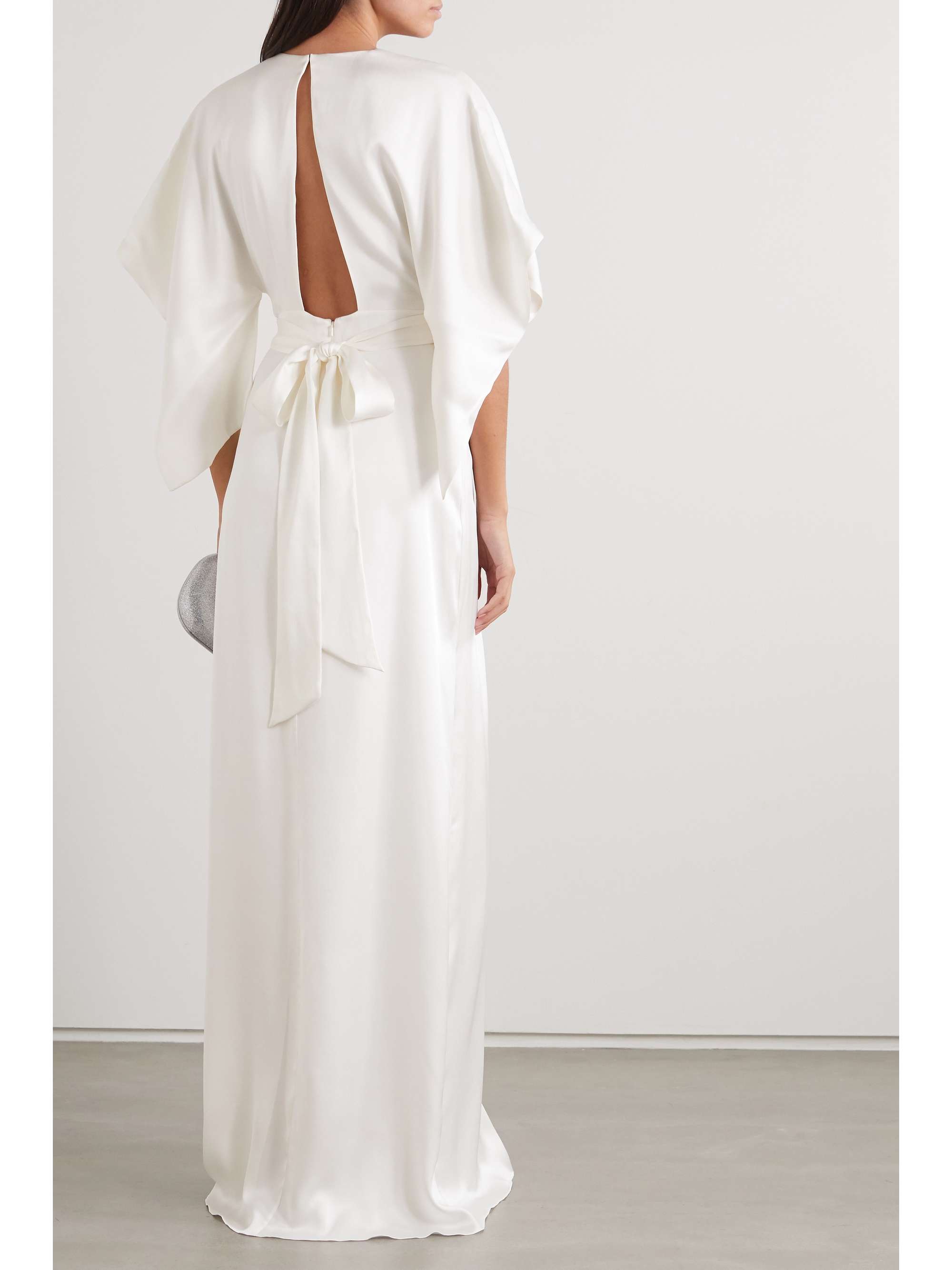 TEMPERLEY LONDON Cape-effect silk-satin gown