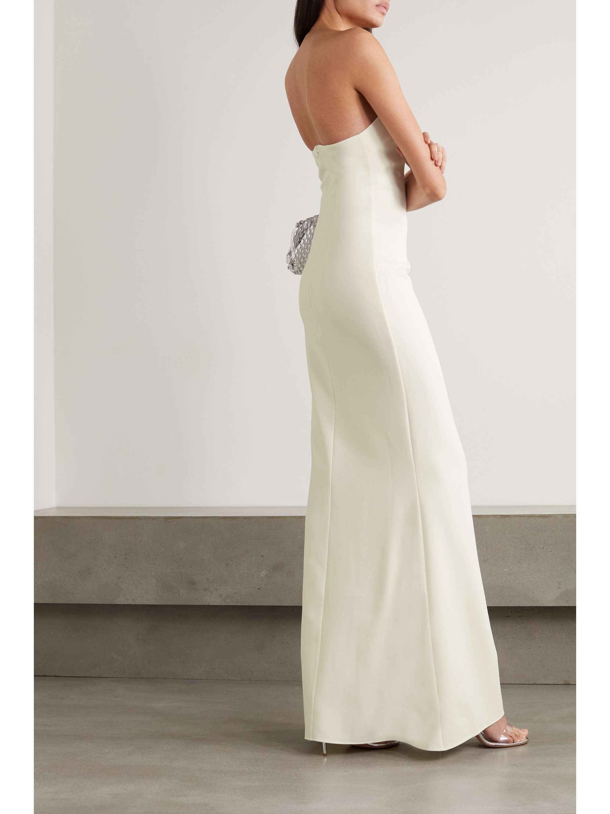 SAFIYAA Strapless crepe gown