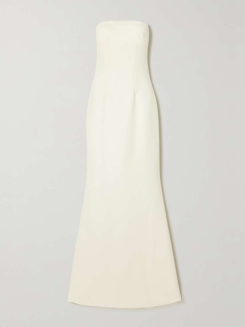Safiyaa Strapless Crepe Gown