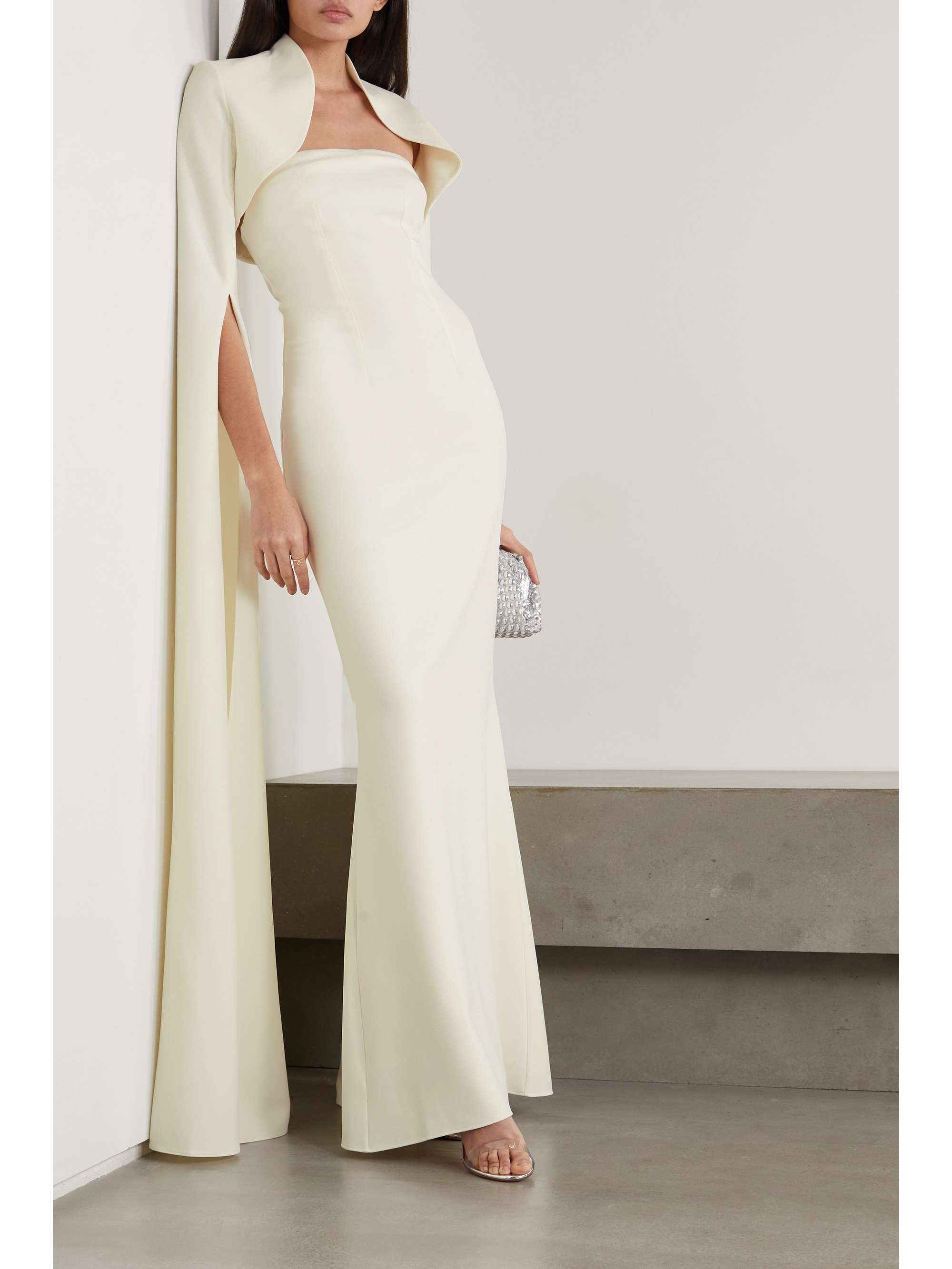 SAFIYAA Strapless crepe gown