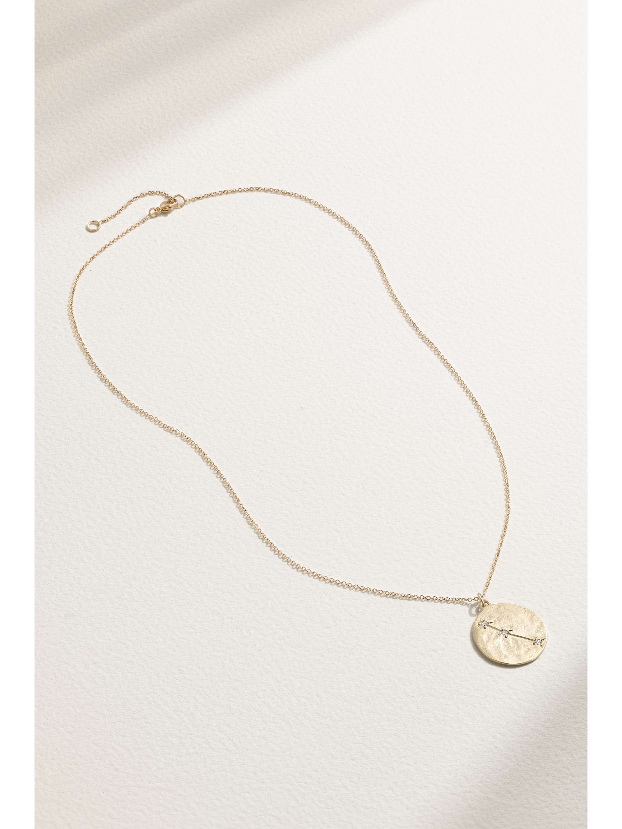 BROOKE GREGSON Zodiac Aries 14-karat gold diamond necklace