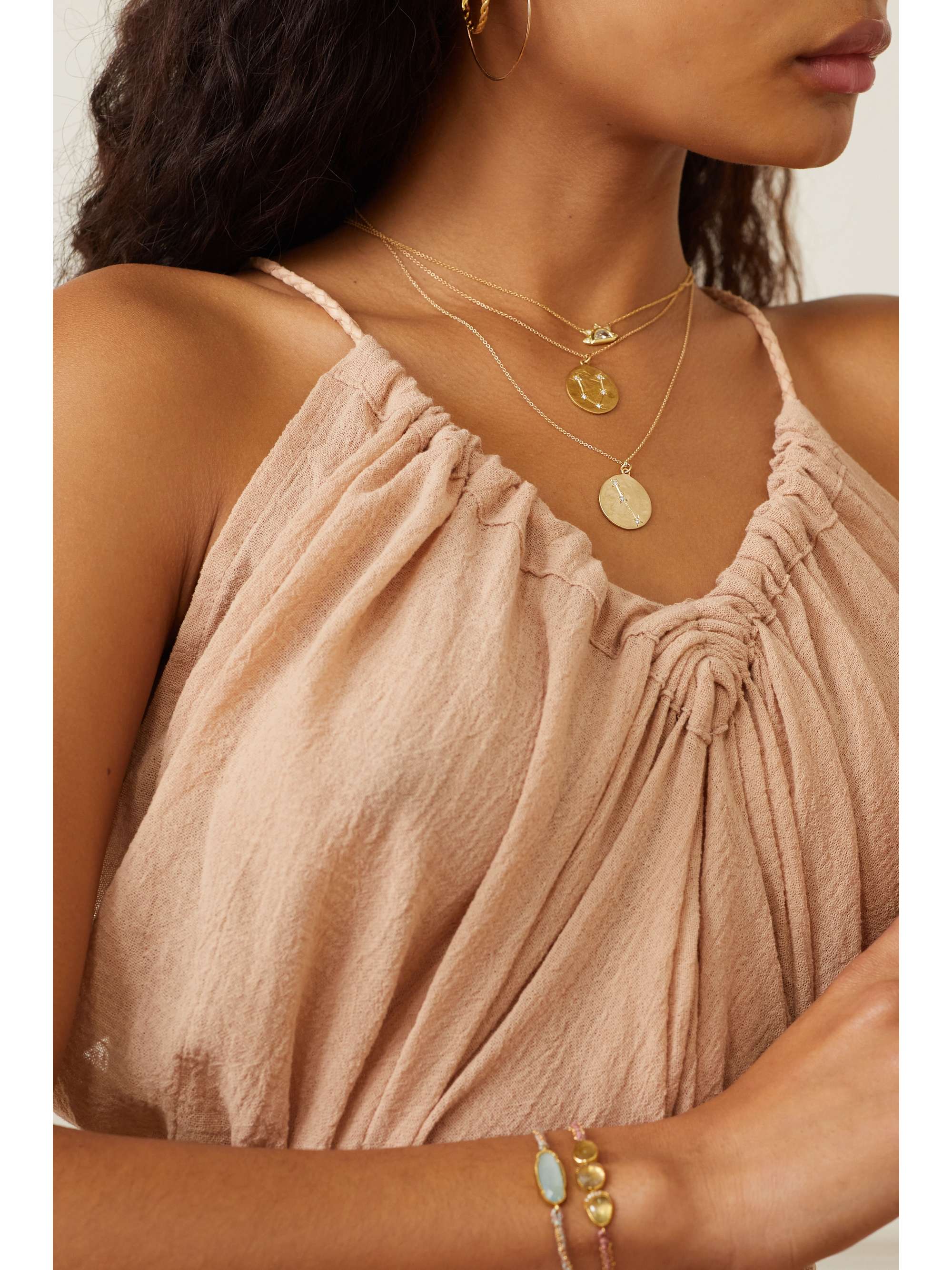 BROOKE GREGSON Zodiac Aries 14-karat gold diamond necklace