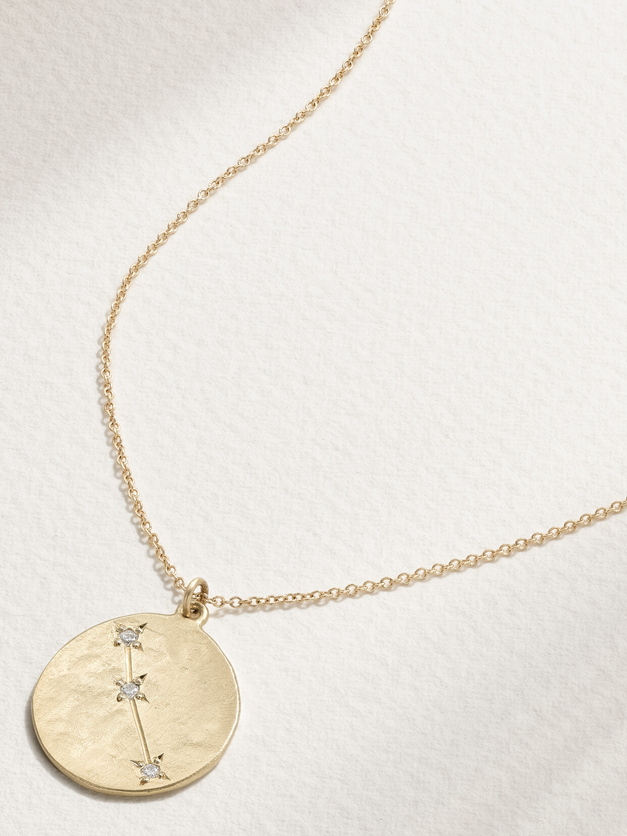Brooke Gregson - Zodiac Aries 14-karat Gold Diamond Necklace - one size