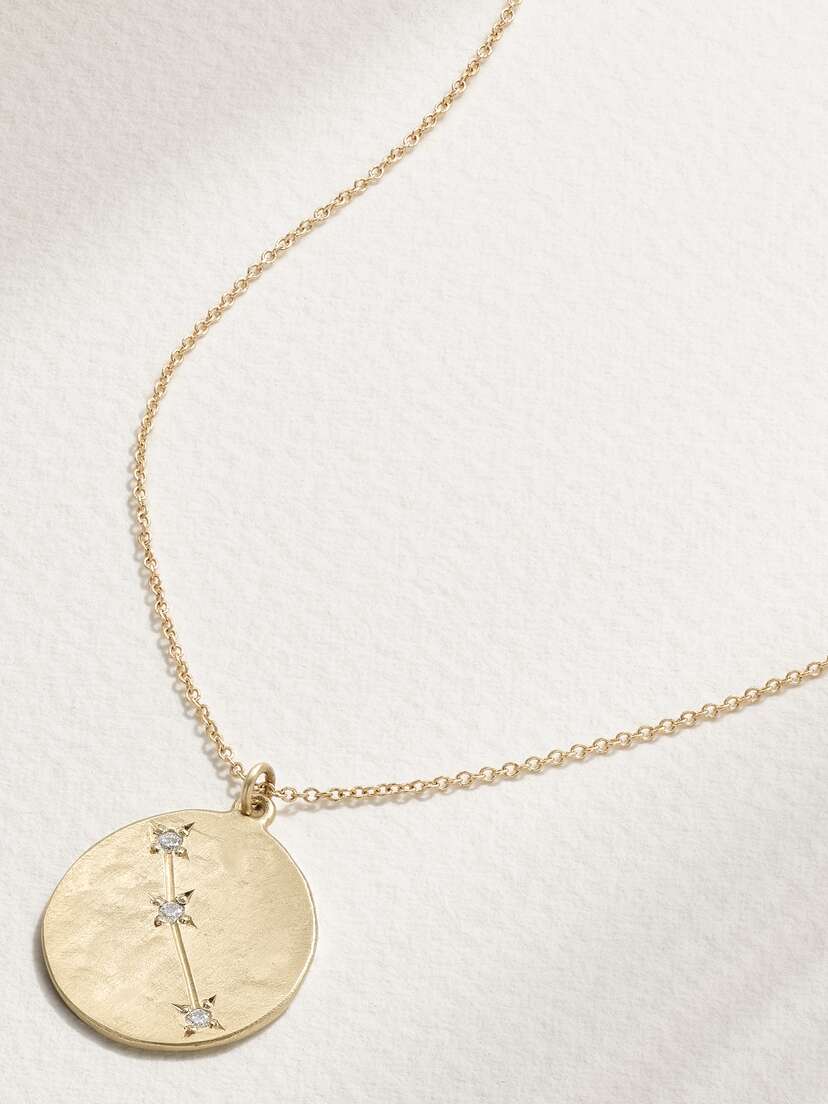 Brooke Gregson Zodiac Aries 14-karat Gold Diamond Necklace