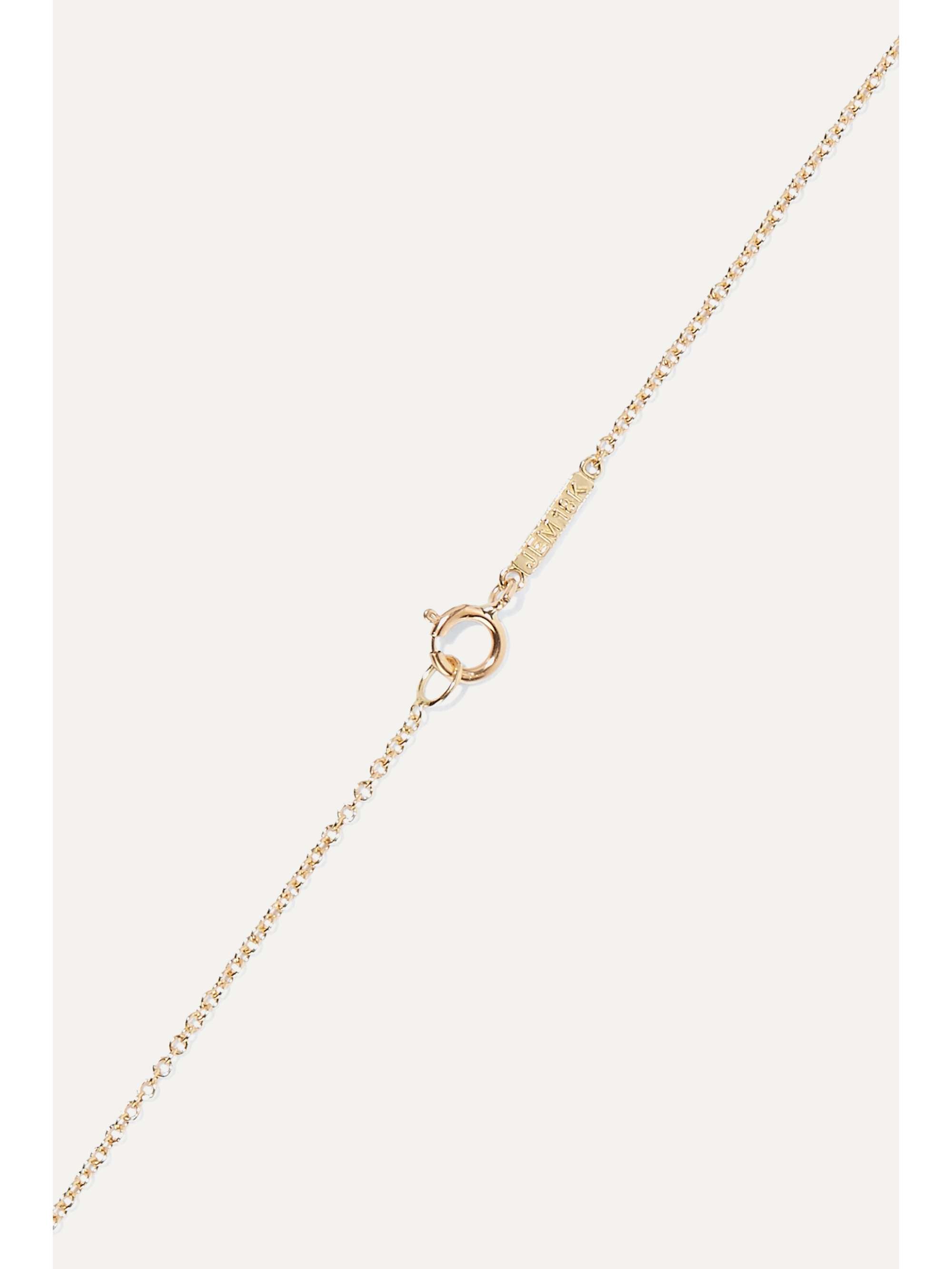 JENNIFER MEYER Evil Eye Kette aus 18 Karat Gold mit mehreren Steinen