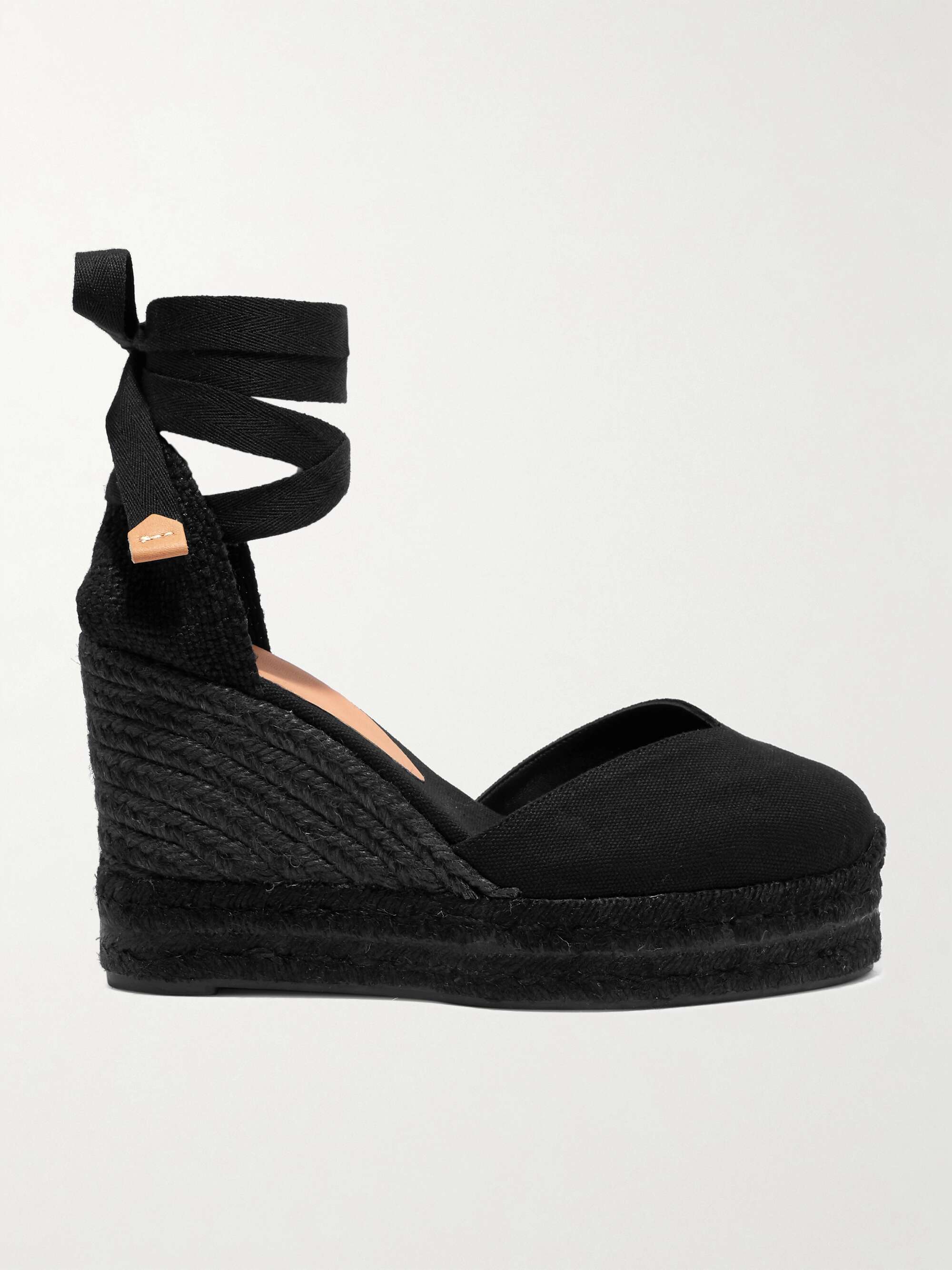 blyant lække besøgende Black Chiara 80 metallic canvas wedge espadrilles | CASTAÑER | NET-A-PORTER