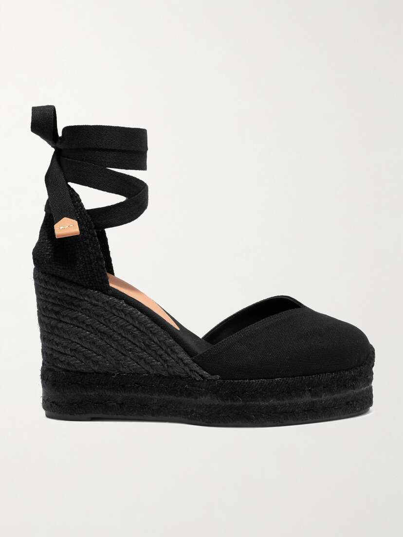 Castañer + Net Sustain Chiara 80 Canvas Wedge Espadrilles