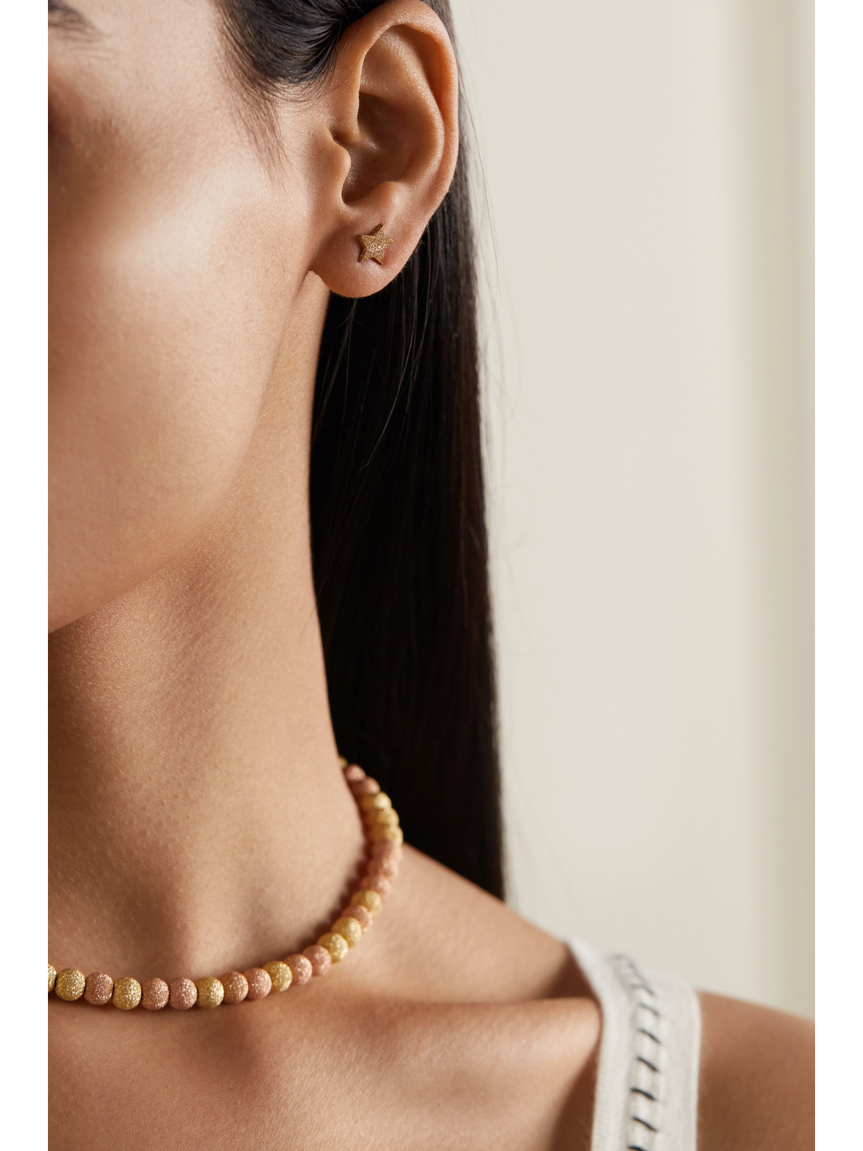 CAROLINA BUCCI 18-KARAT ROSE GOLD EARRINGS 