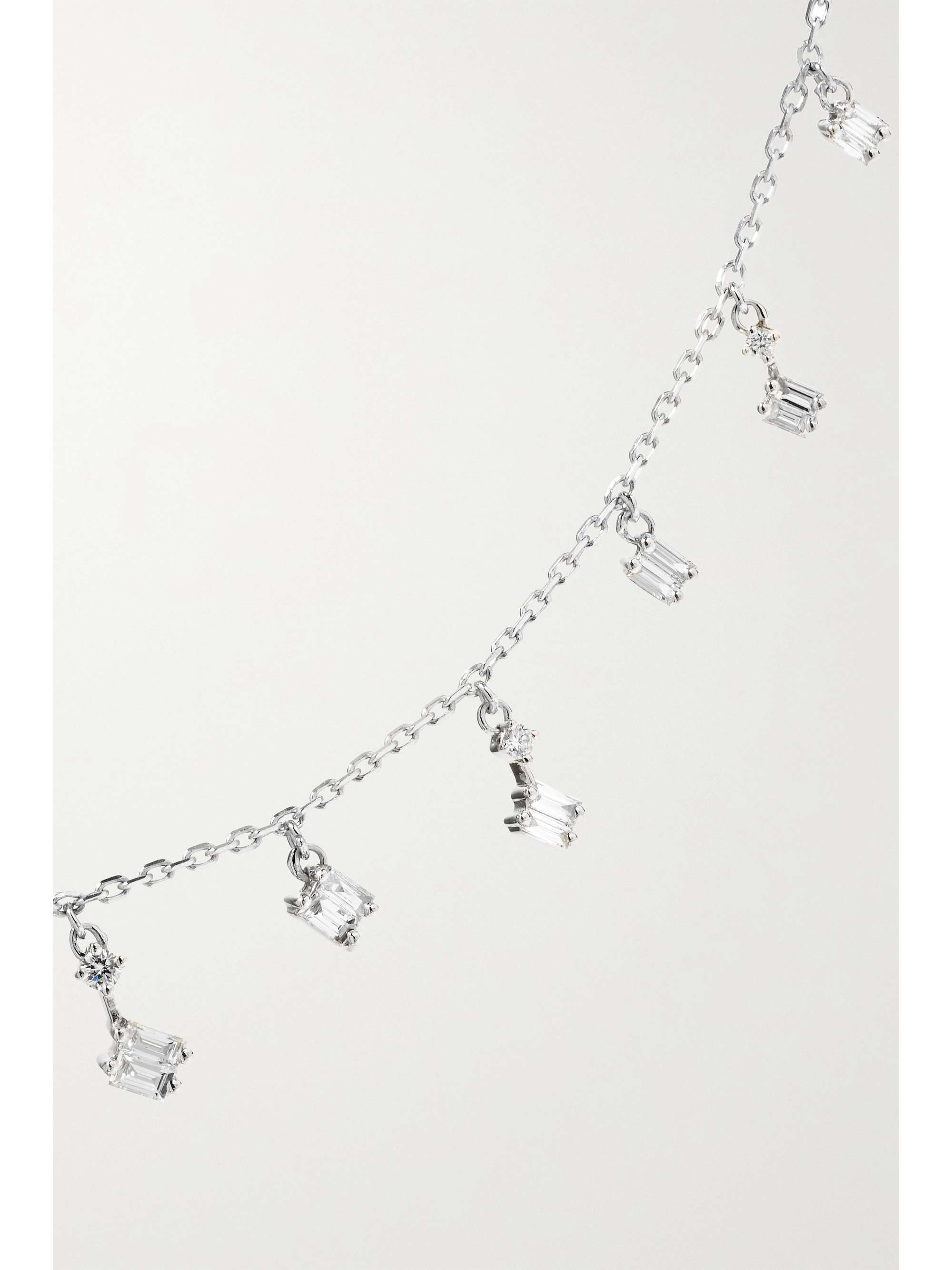 SUZANNE KALAN 18-karat white gold diamond necklace