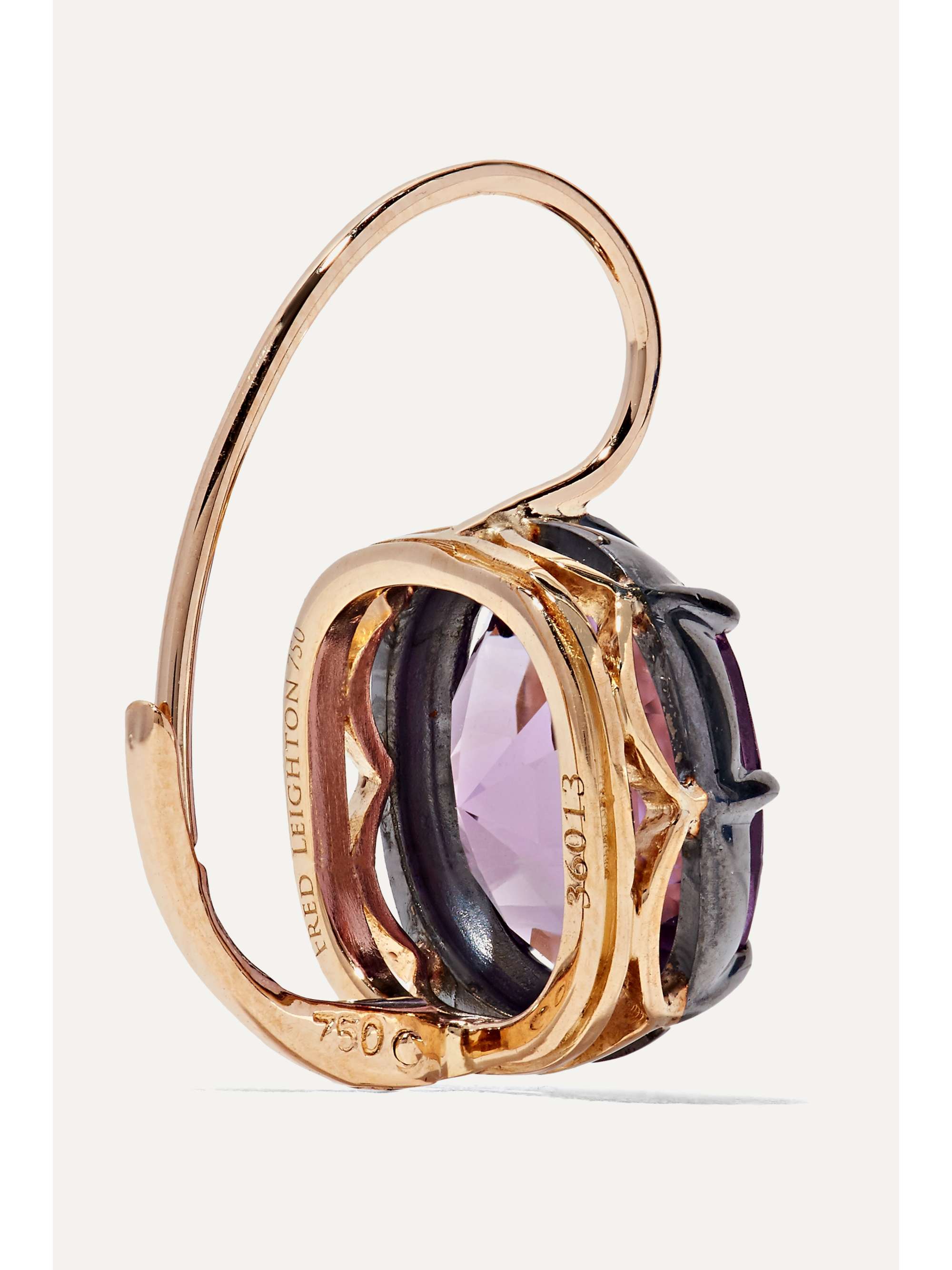 FRED LEIGHTON Collection 18-karat gold amethyst earrings