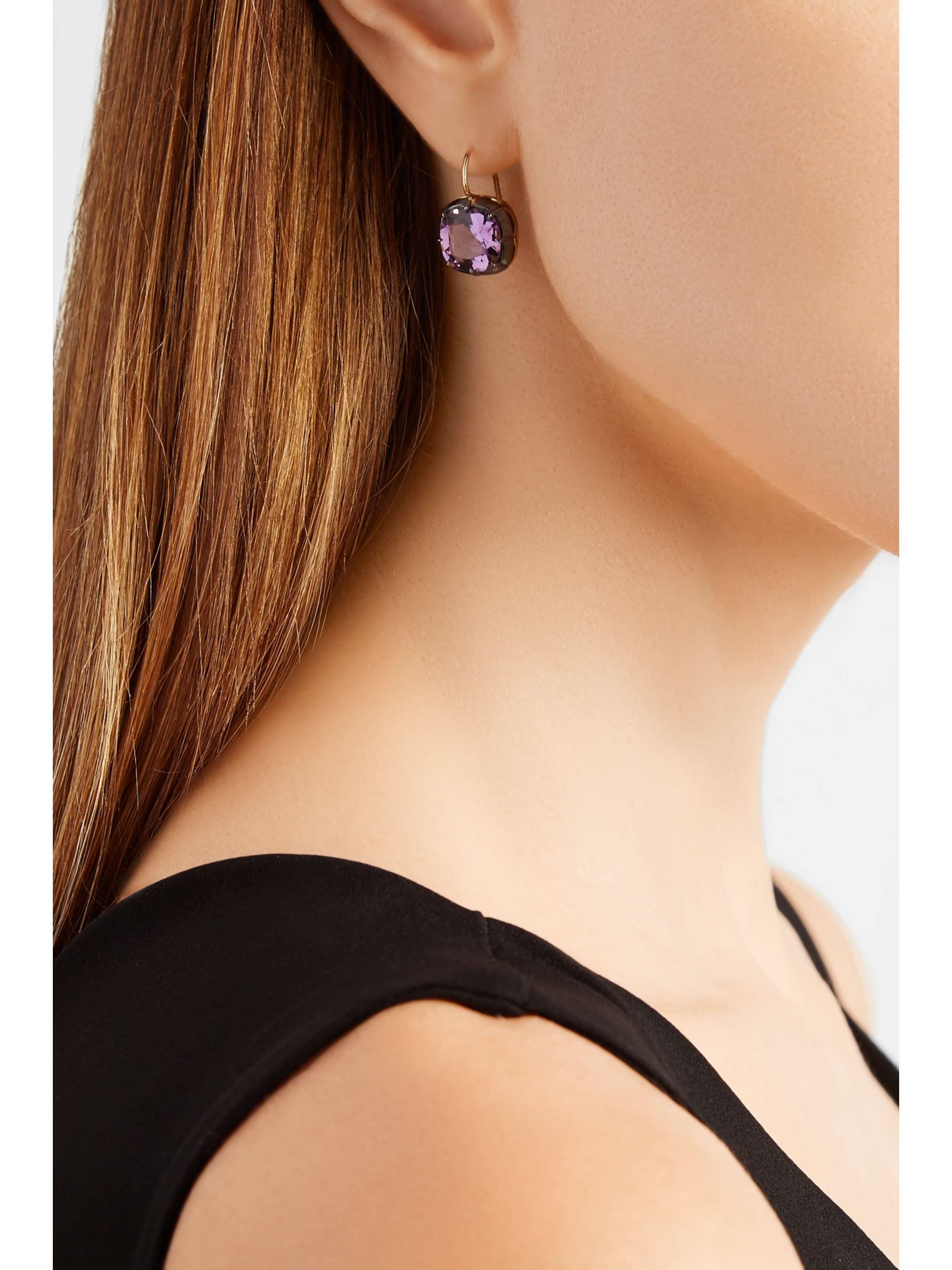FRED LEIGHTON Collection 18-karat gold amethyst earrings
