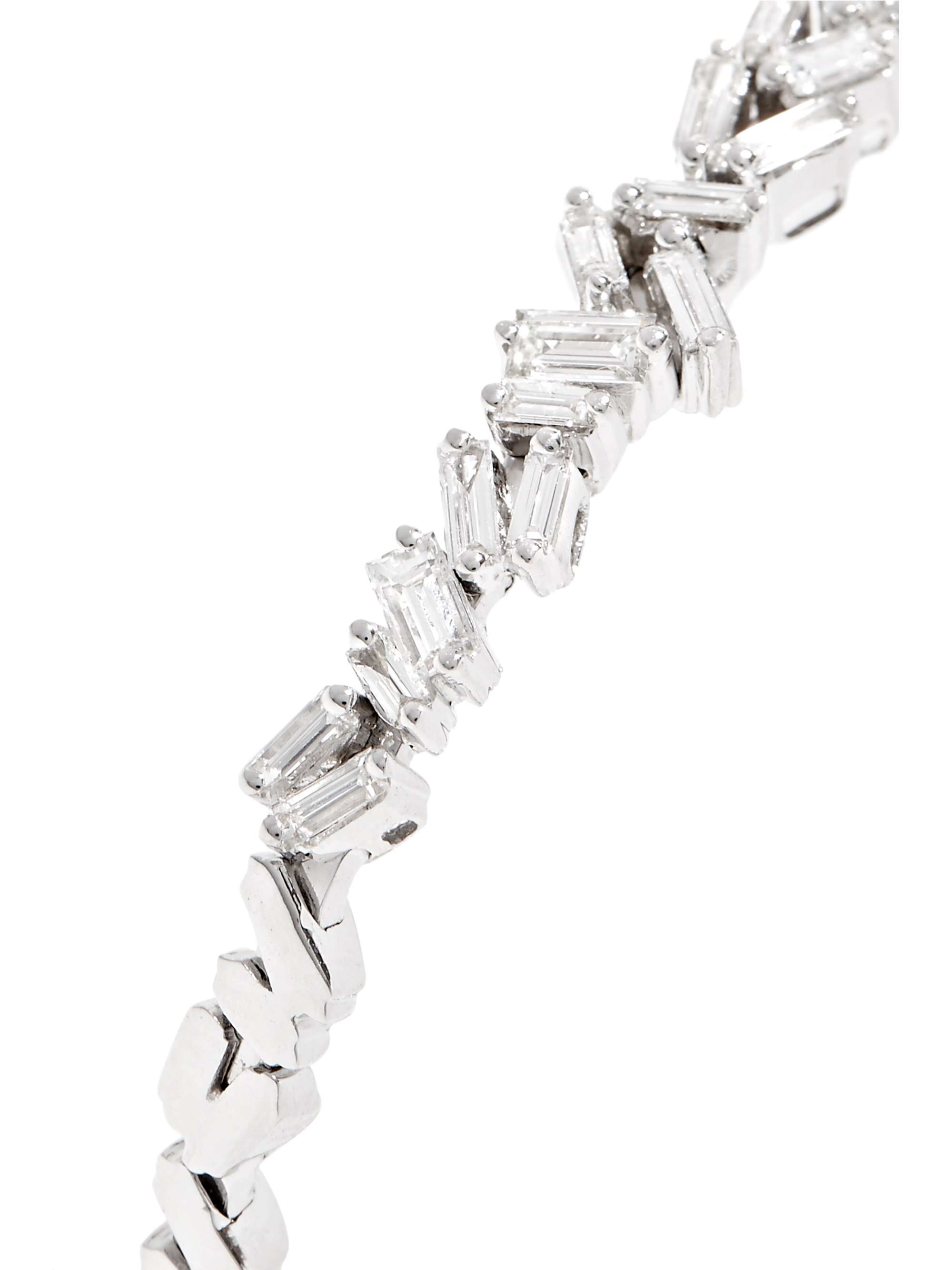 SUZANNE KALAN 18-karat white gold diamond cuff
