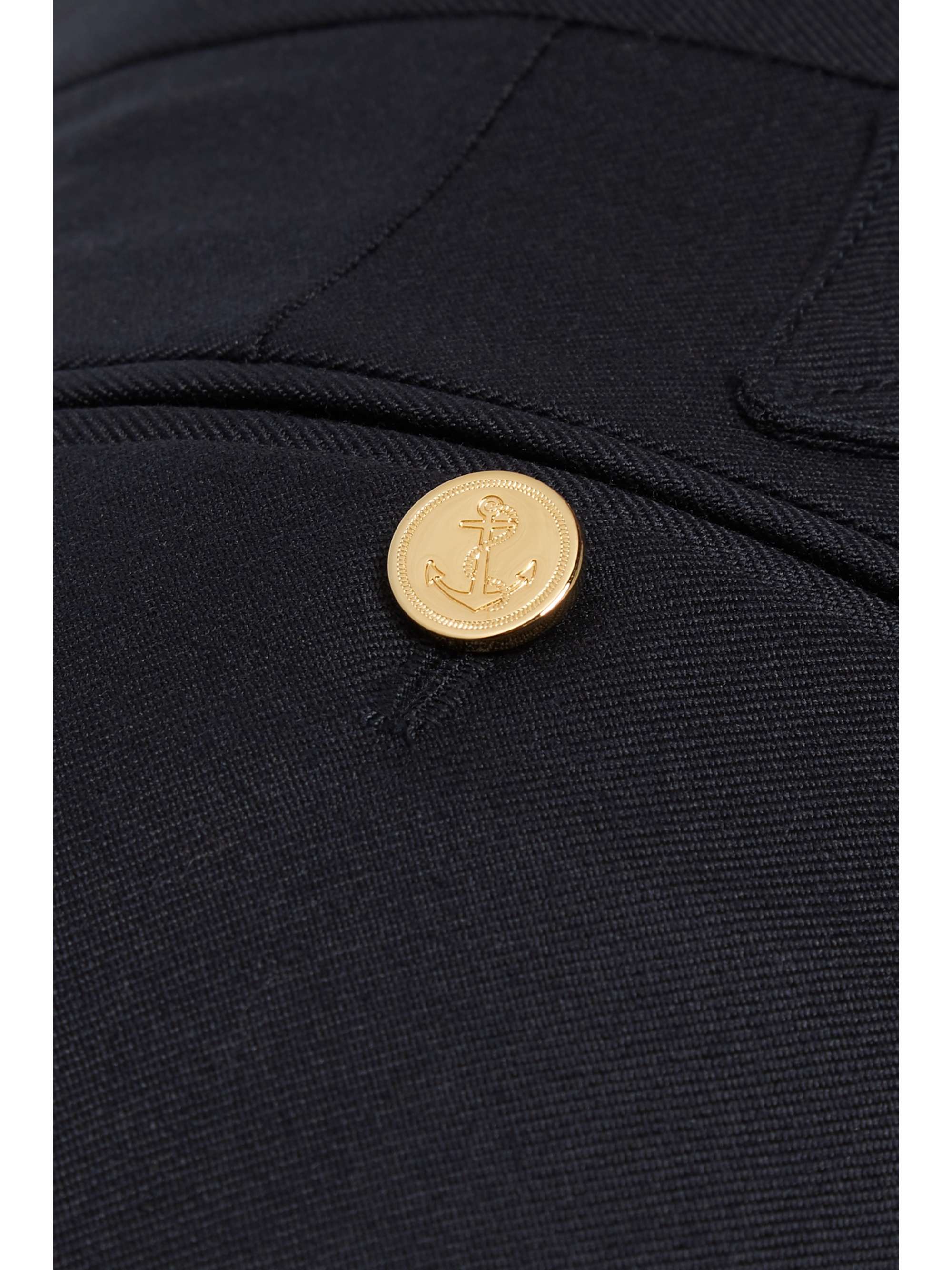 THOM BROWNE Cropped wool-blend twill straight-leg pants