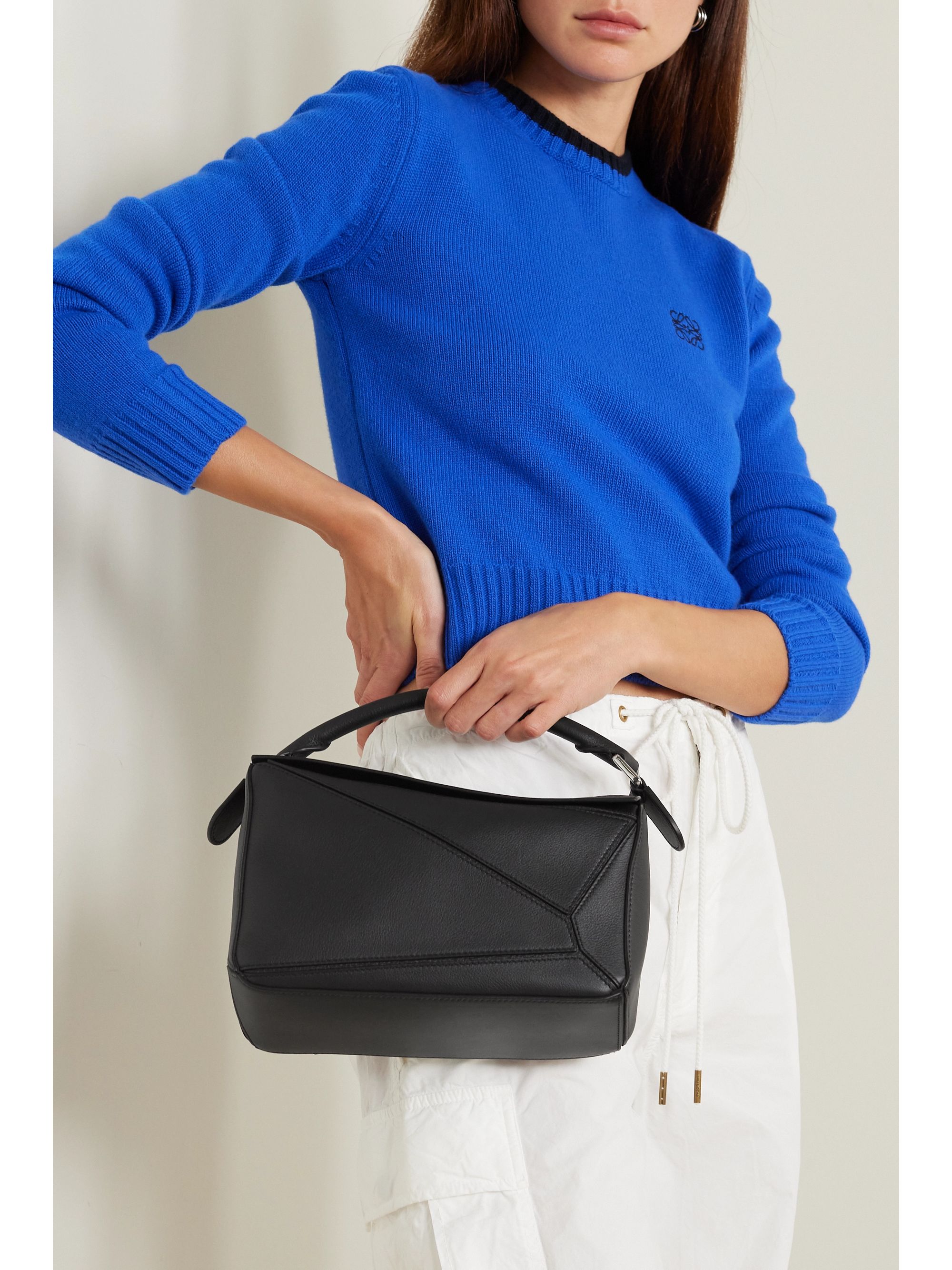 Loewe small black online puzzle bag