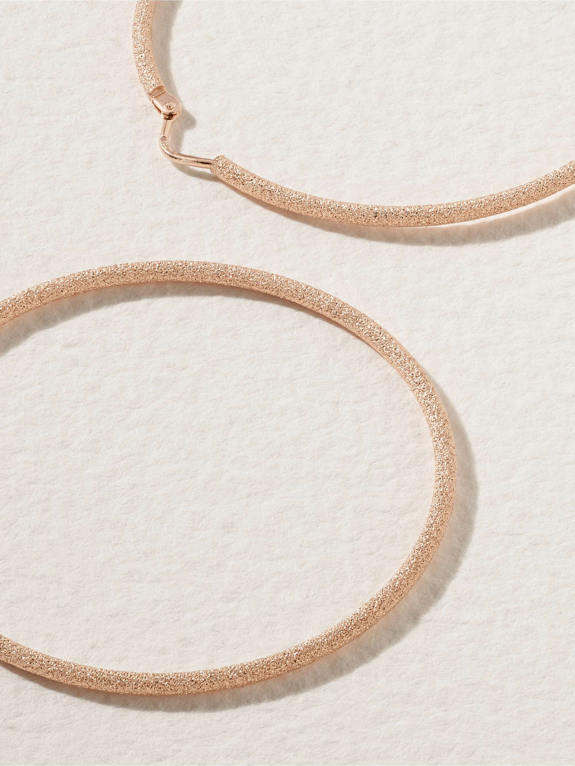 CAROLINA BUCCI Mirador 18-karat rose gold hoop earrings