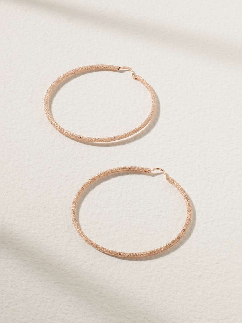 Carolina Bucci Mirador 18-karat Rose Gold Hoop Earrings