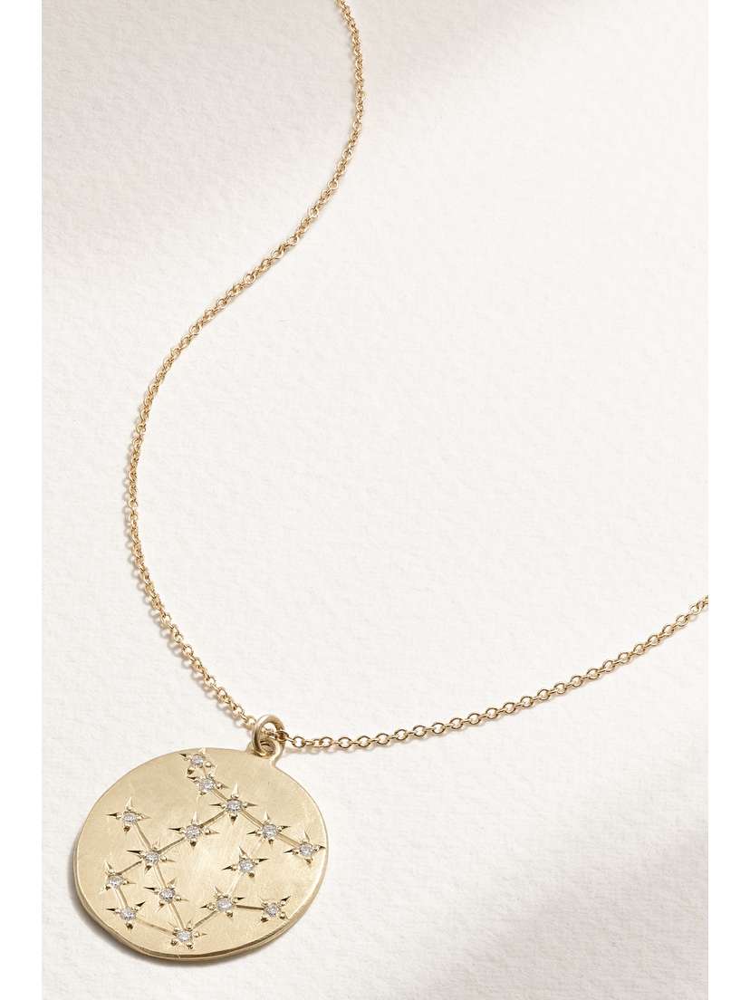 Brooke Gregson Zodiac Gemini 14-karat Gold Diamond Necklace