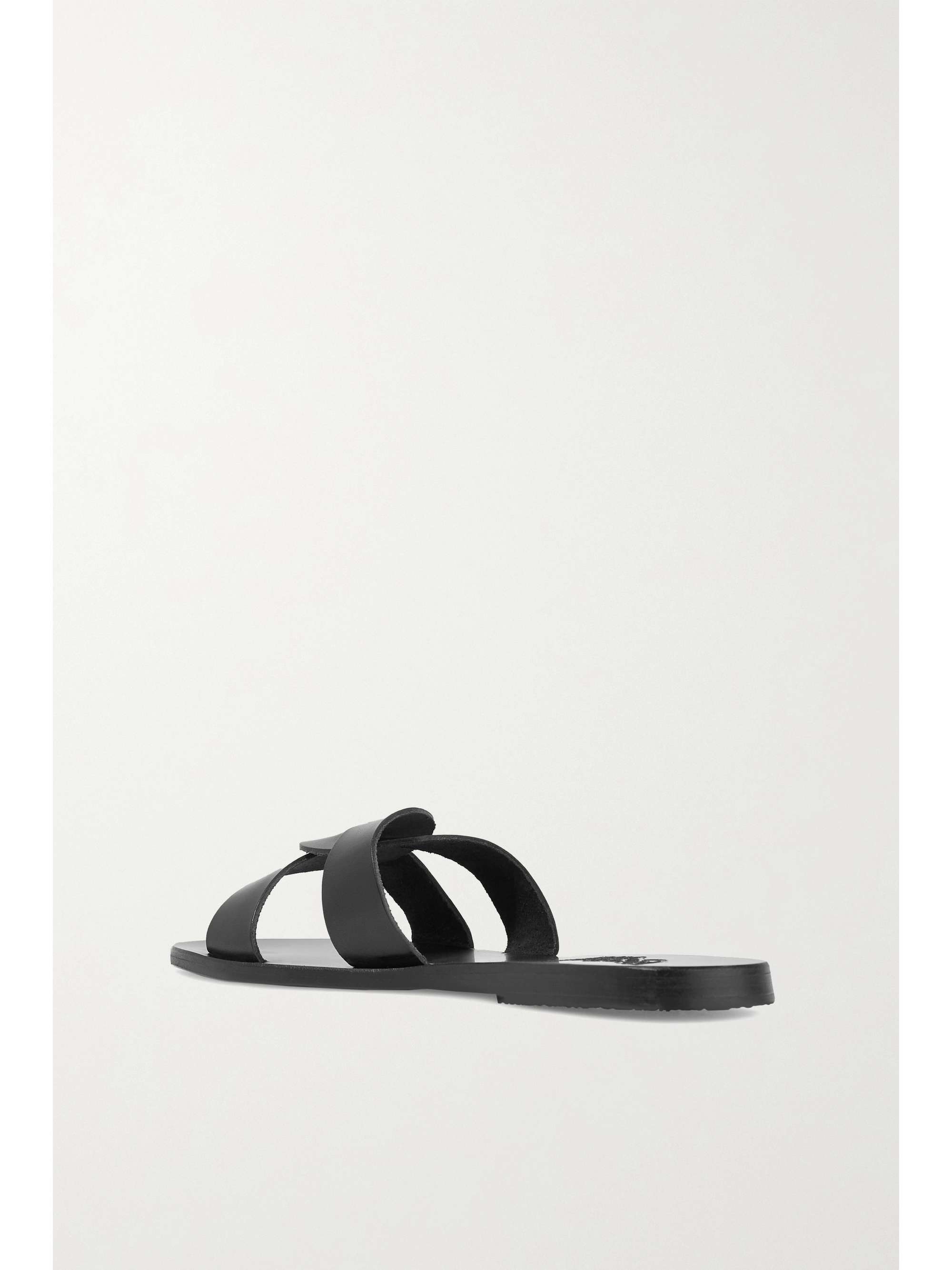 ANCIENT GREEK SANDALS Desmos cutout metallic leather slides